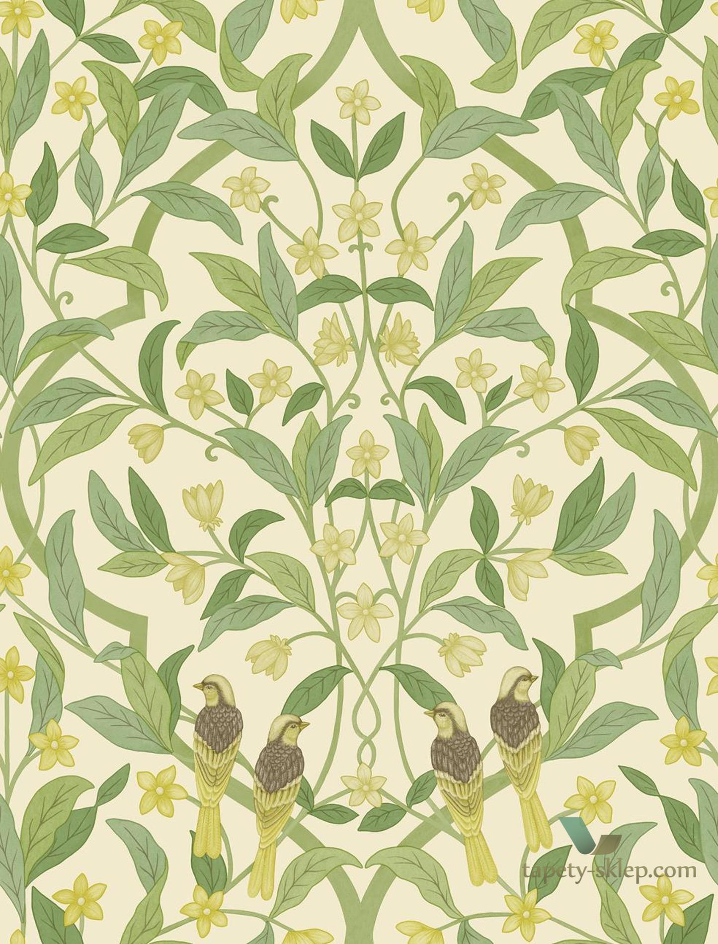 Tapeta Roślinny Treliaż Cole&Son Jasmine & Serin Symphony 117/10031 Sevilla