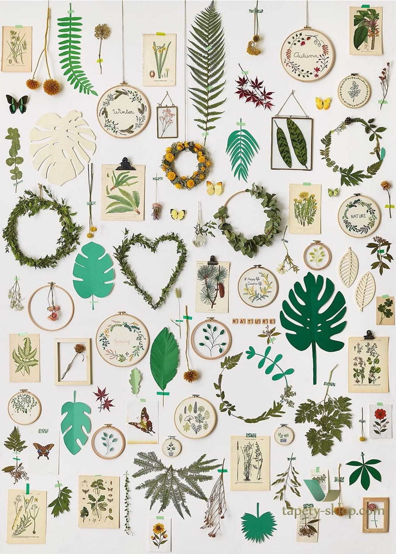 Mural jak zielnik Caselio 100294537 La Vie En Green Beauty Full Image