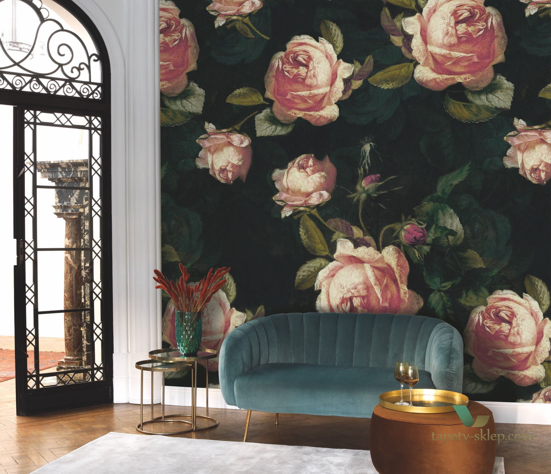 Mural w róże Casadeco 84929413 Beauty Full Image