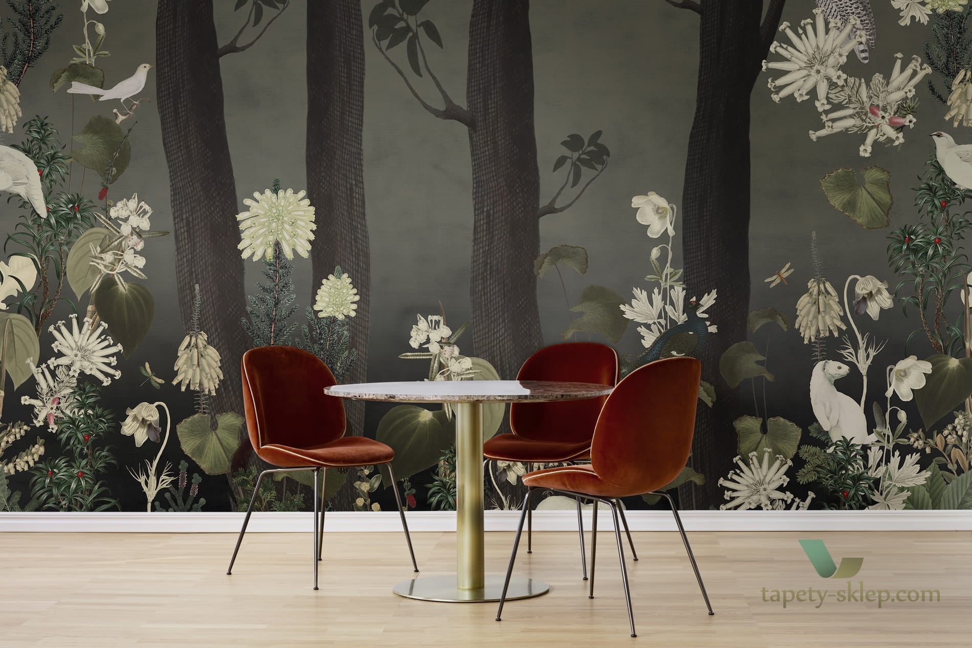 Tapeta Rebel Walls R17131 Rabbit Hole Moss Moss & Coral