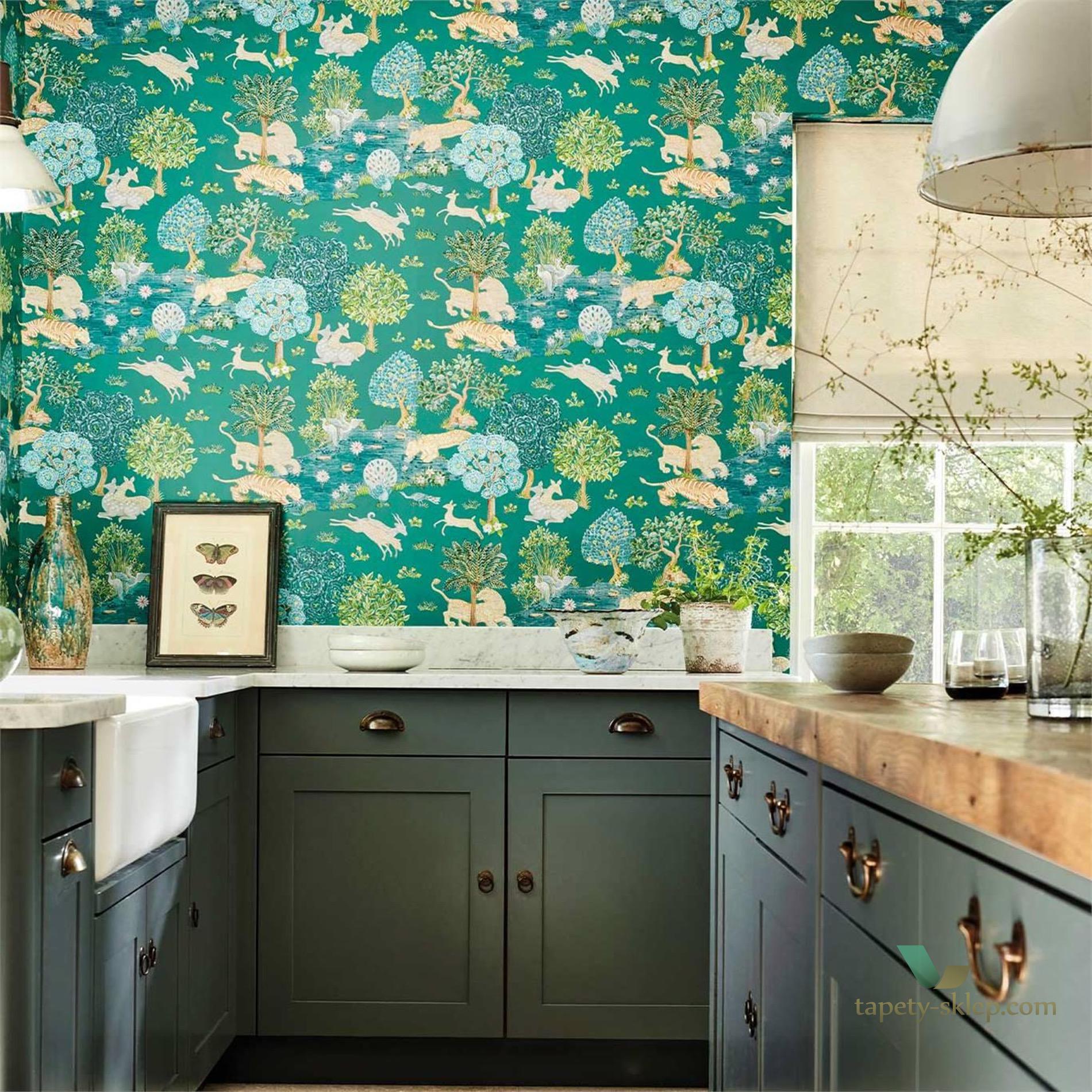 Tapeta Sanderson 216765 Pamir Garden Caspian