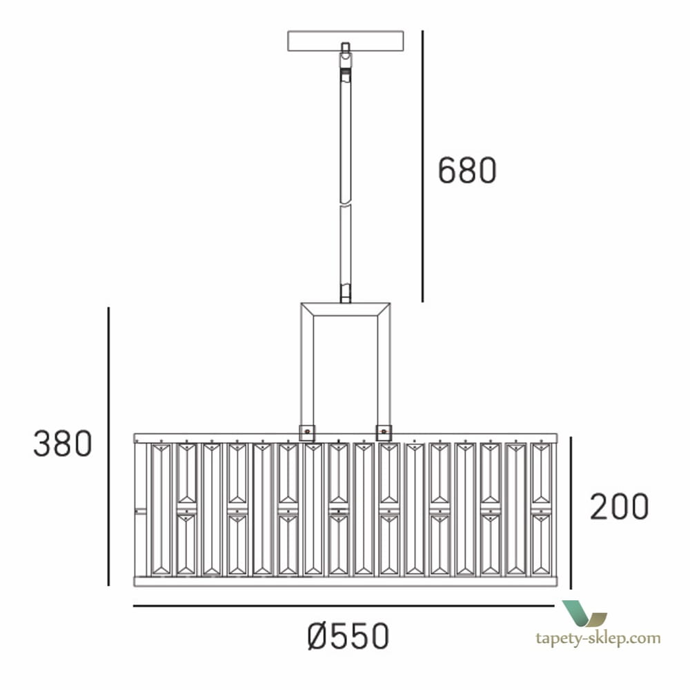 Lampa KYIV P05134CP Cosmo Light