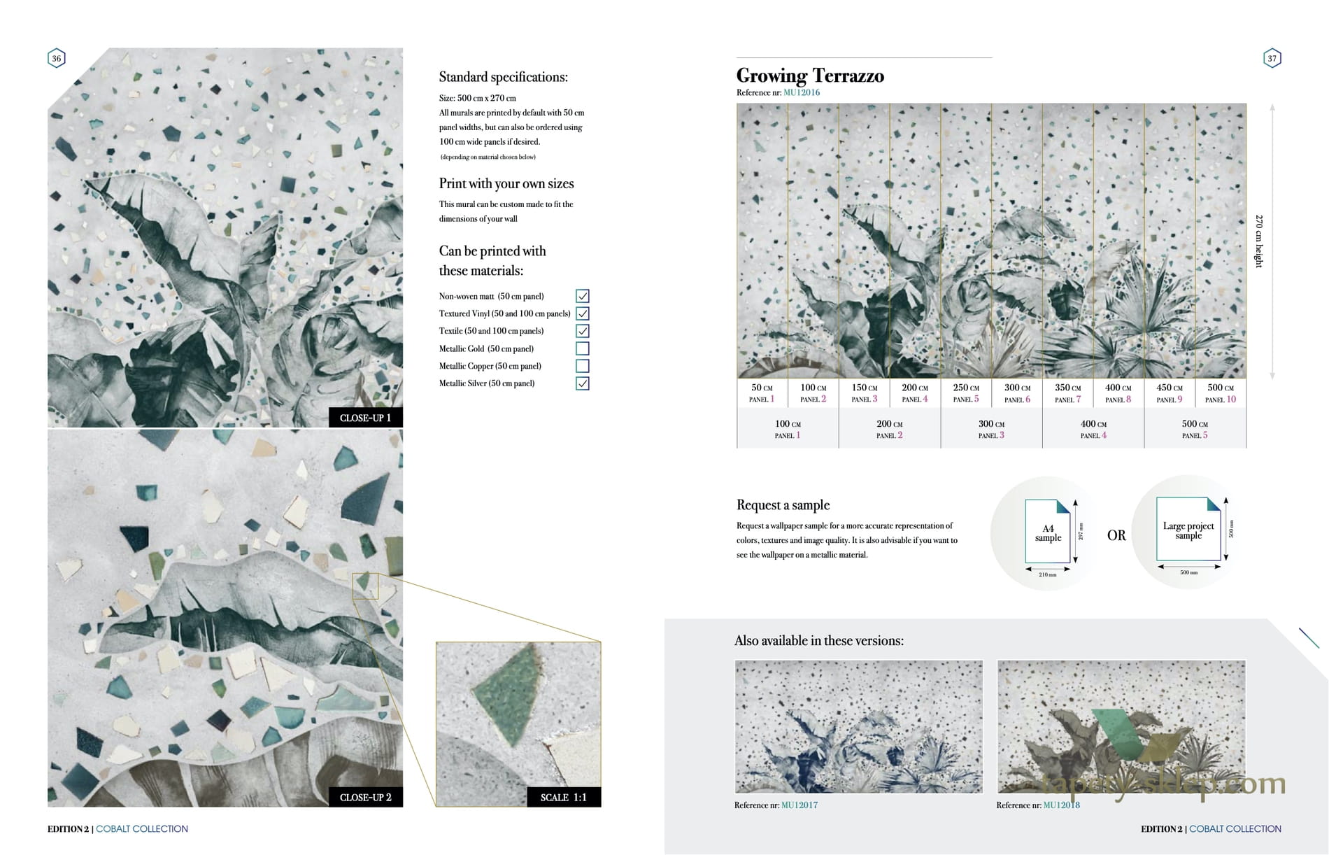 Tapeta Muance MU12017 Growing Terrazzo II Cobalt
