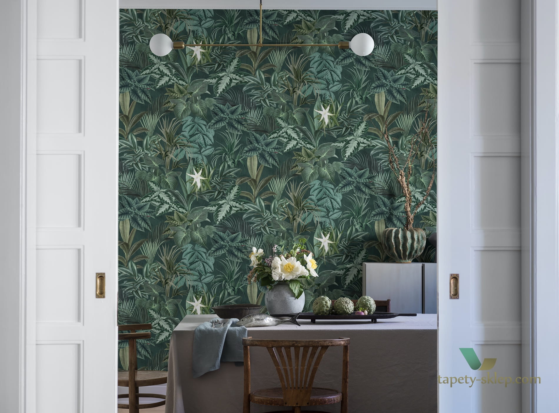 Mural Boras 9571W Madagascar Leaves Wild Animals (1191)
