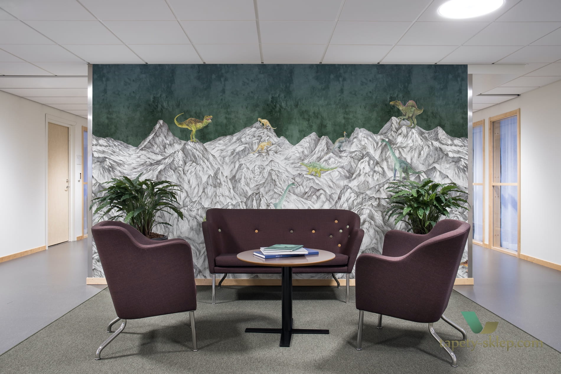 Fototapeta R16992 Dinosaur Mountain Nightfall Rebel Walls