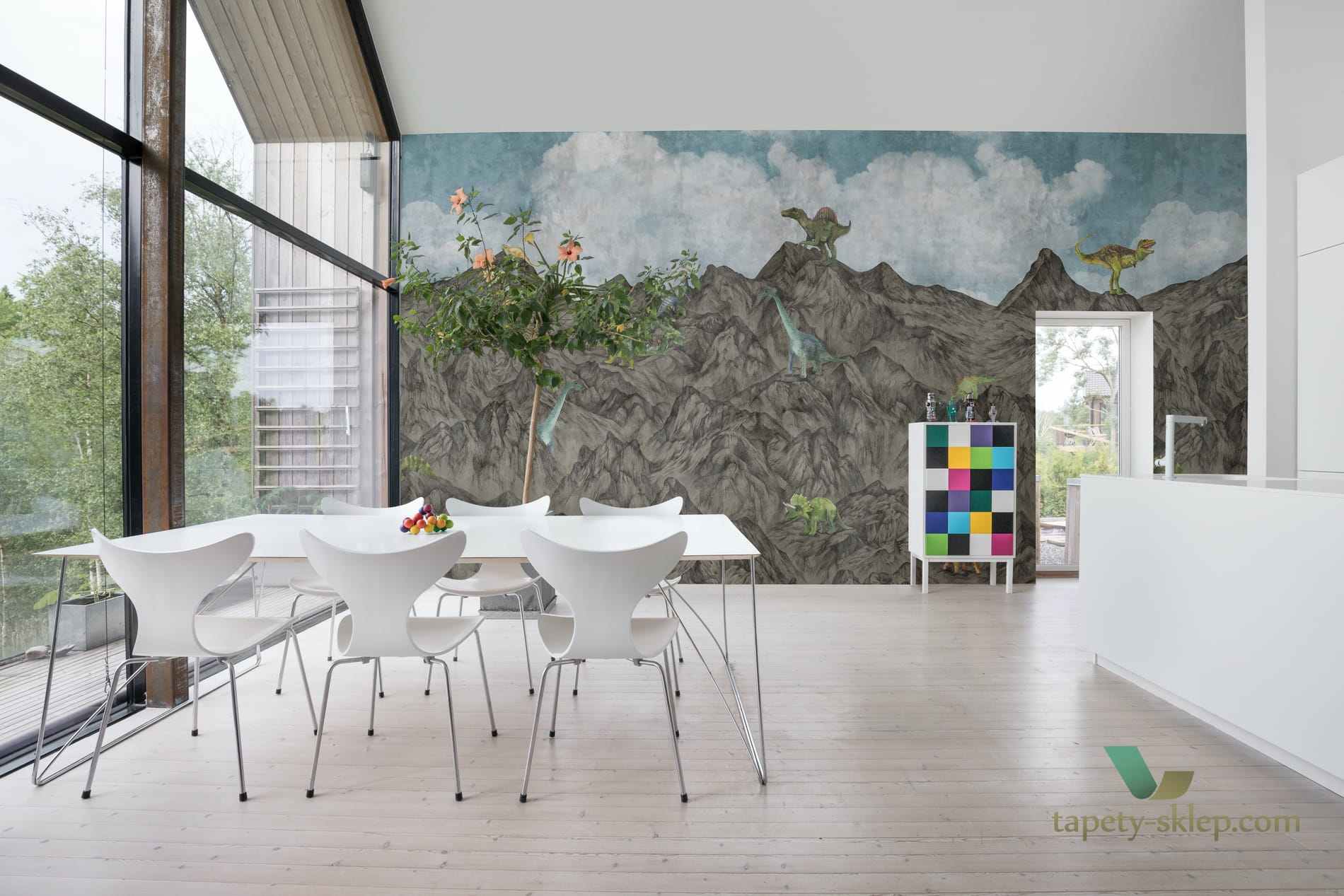 Fototapeta R16994 Dinosaur Mountain Day Rebel Walls