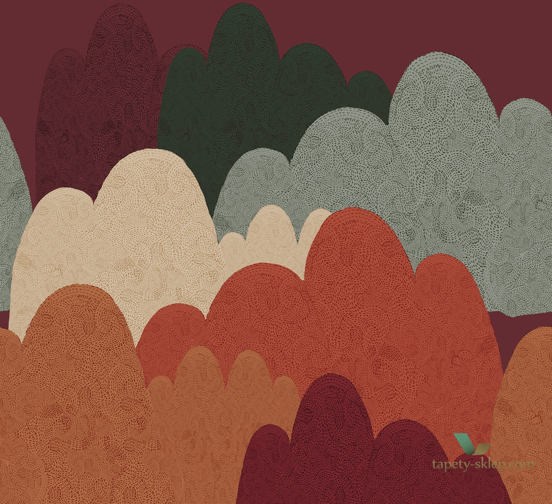 Tapeta Wall&Deco WET_MC2001 The Mountains of our Childhood WET SYSTEM 2020