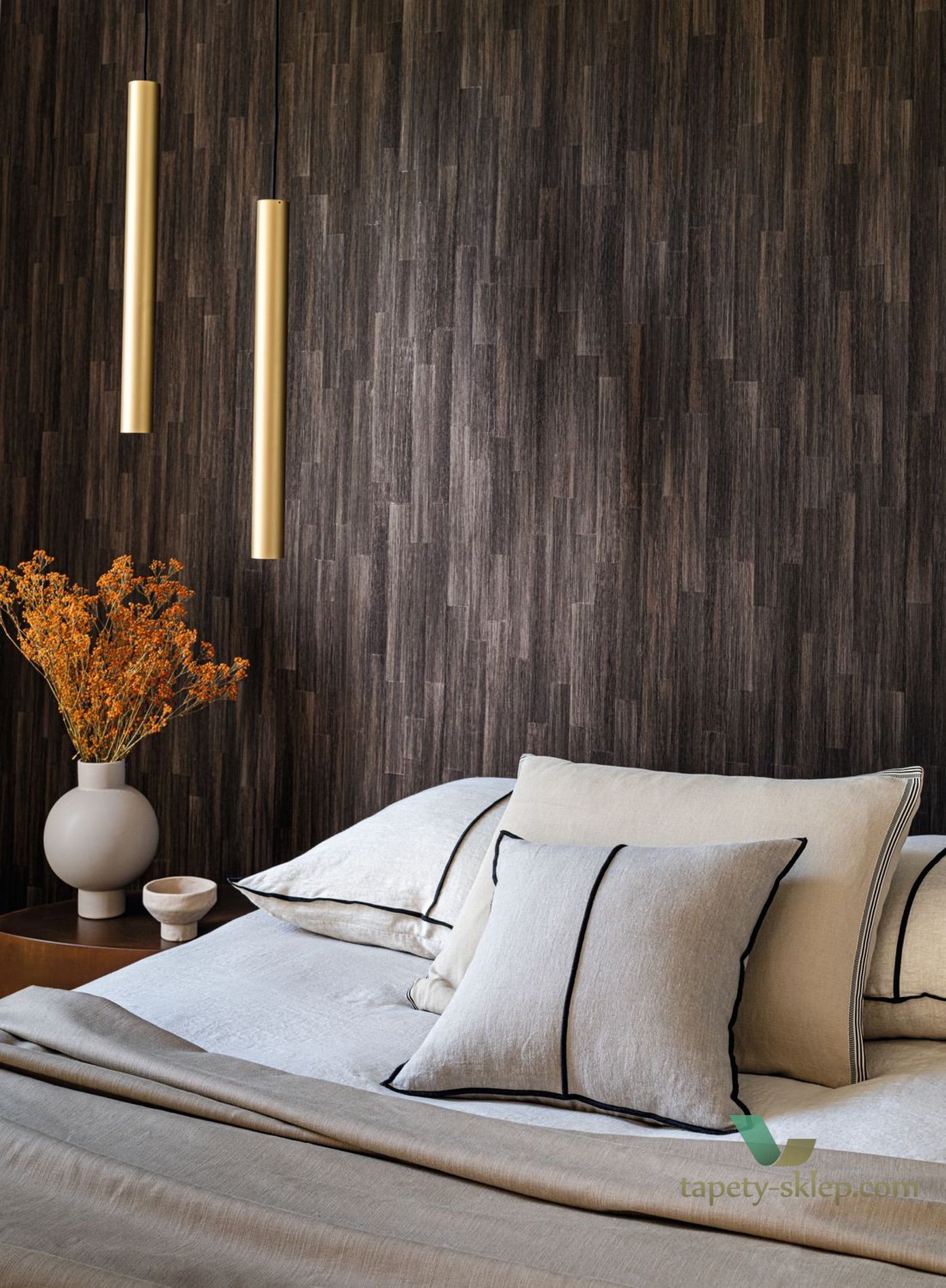 Tapeta imitująca drewno Casamance Sapelli 74865002 Le Bois