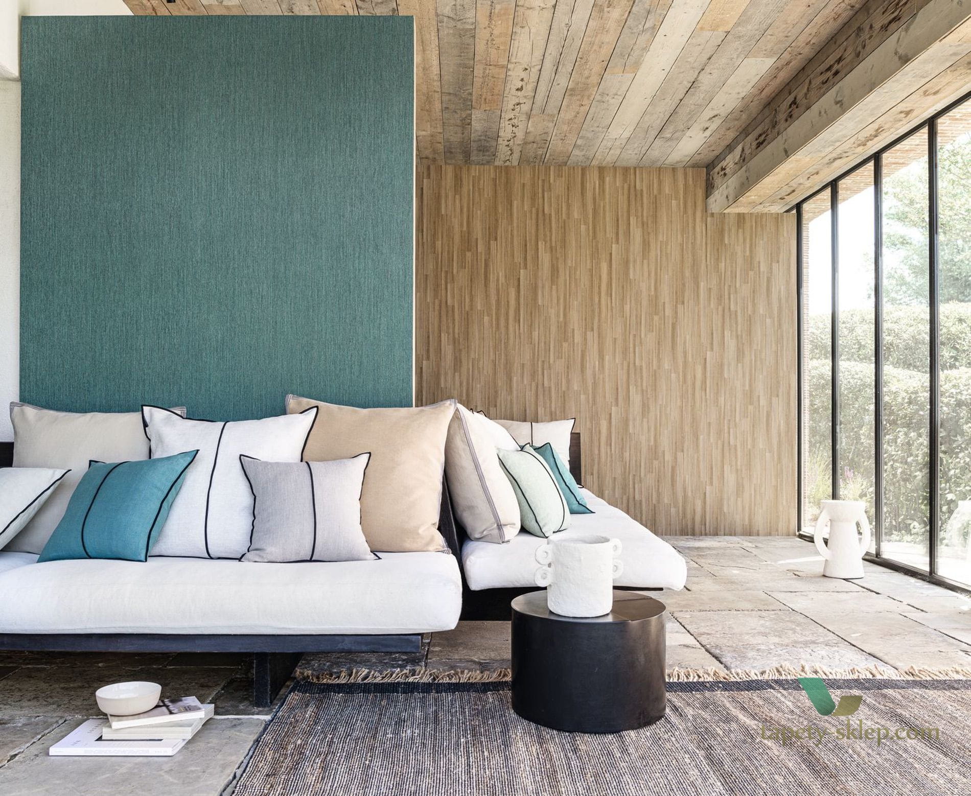 Tapeta imitująca drewno Casamance Sapelli 74865206 Le Bois