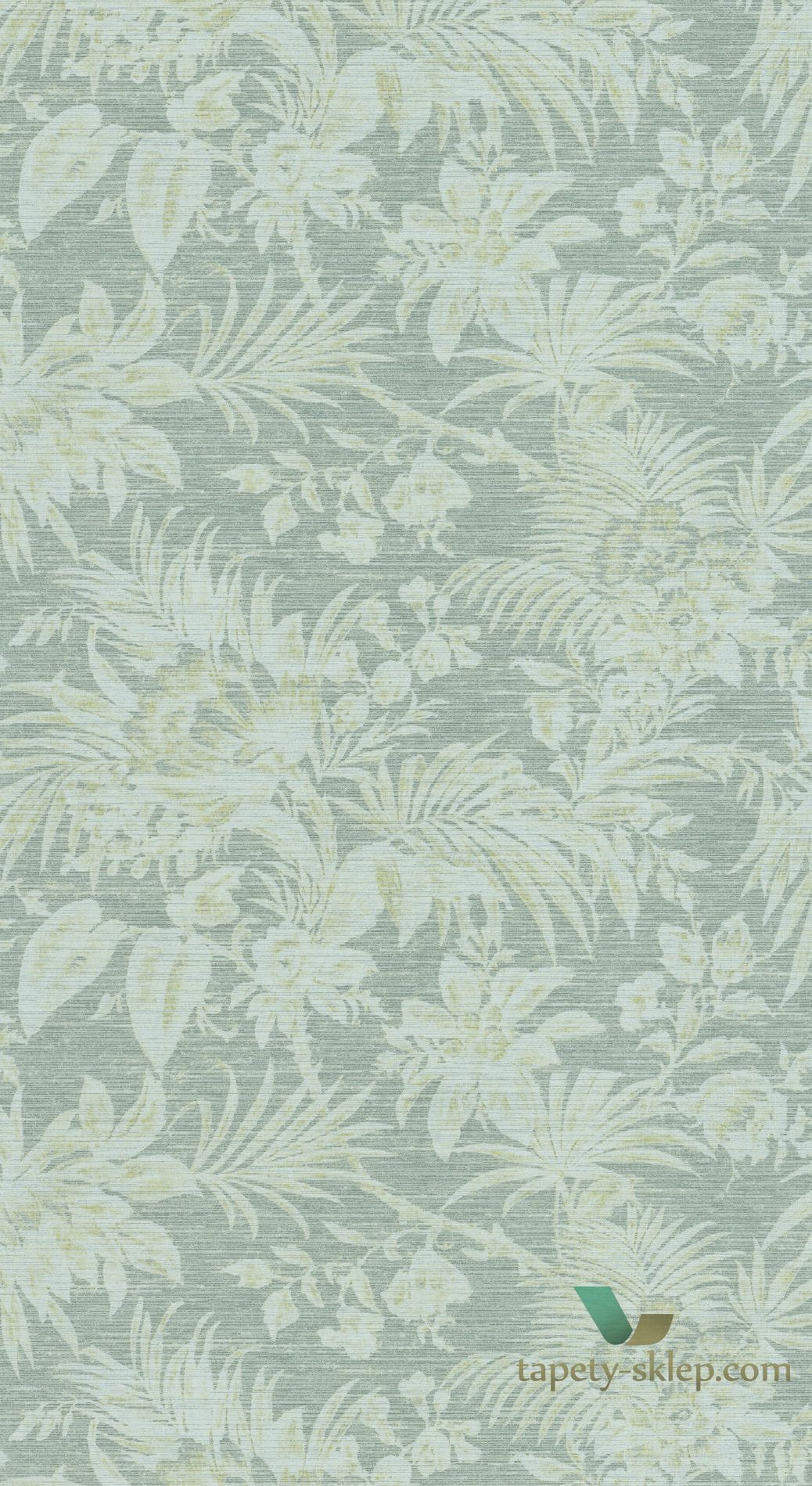 Tapeta roślinna Casadeco Fern FOCL 85787278 Five o'clock