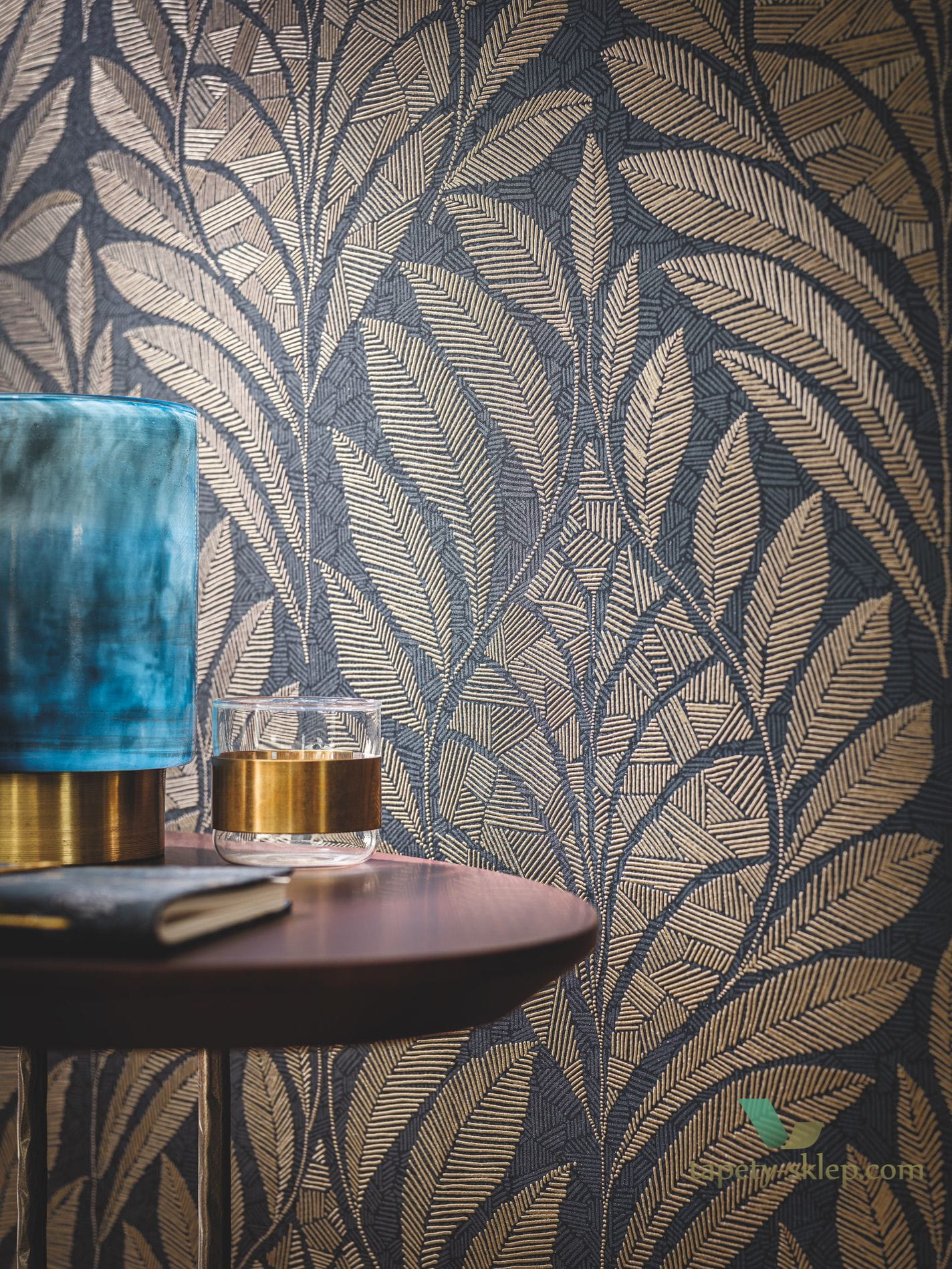 Tapeta liście Casamance Gustav 74770100 Printemps Viennois
