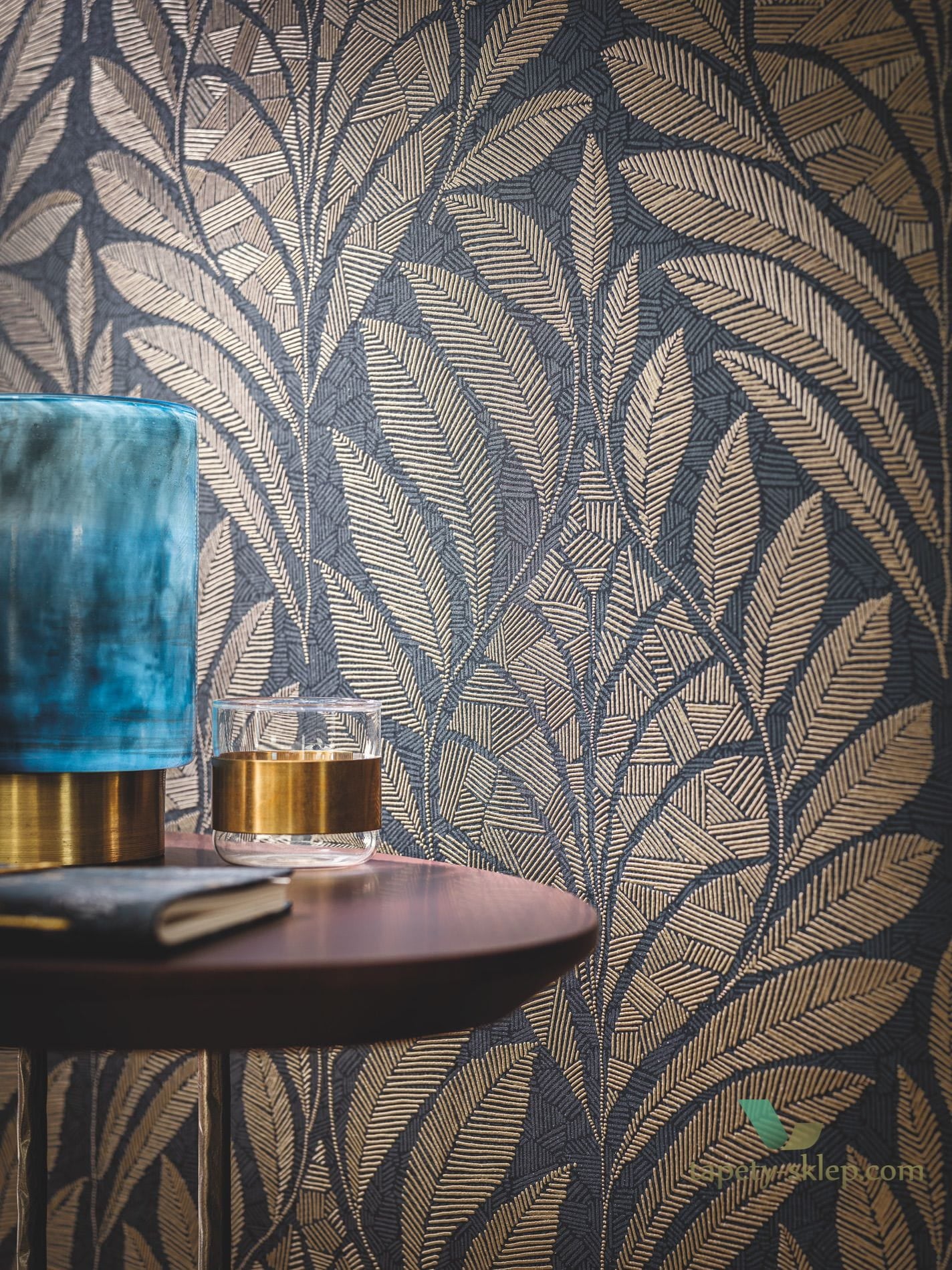 Tapeta liście Casamance Gustav 74770202 Printemps Viennois