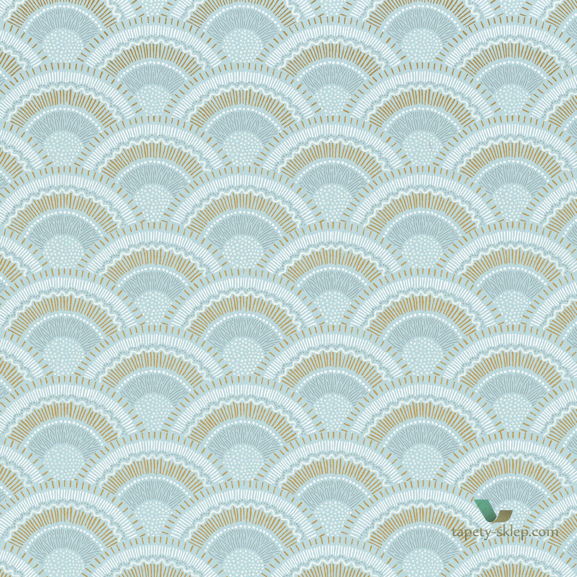 Tapeta w wachlarze art-deco Casamance Otto 74821340 Printemps Viennois