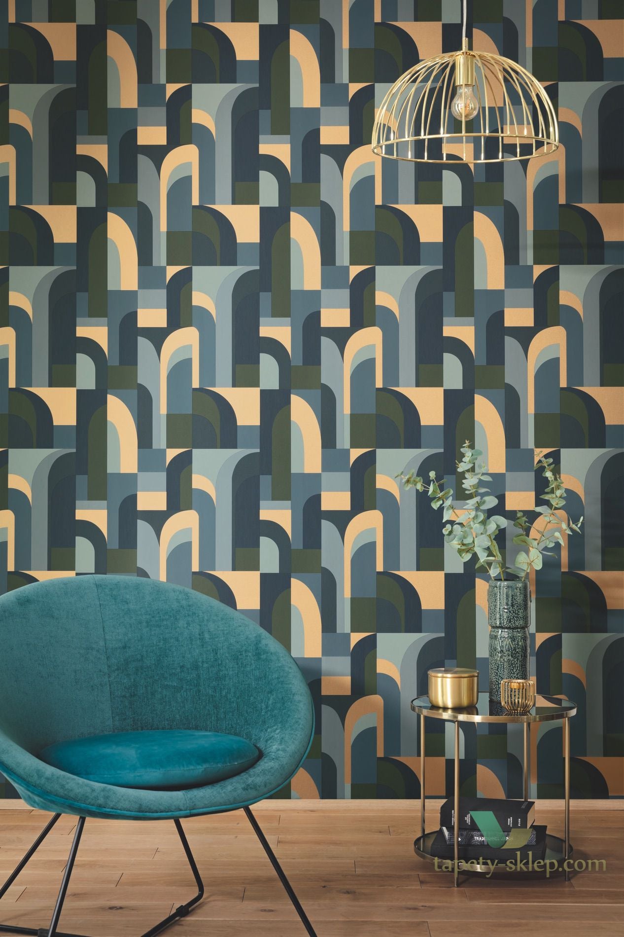 Tapeta geometryczna w stylu Art Deco Caselio LBY 102081029 Doors Labyrinth