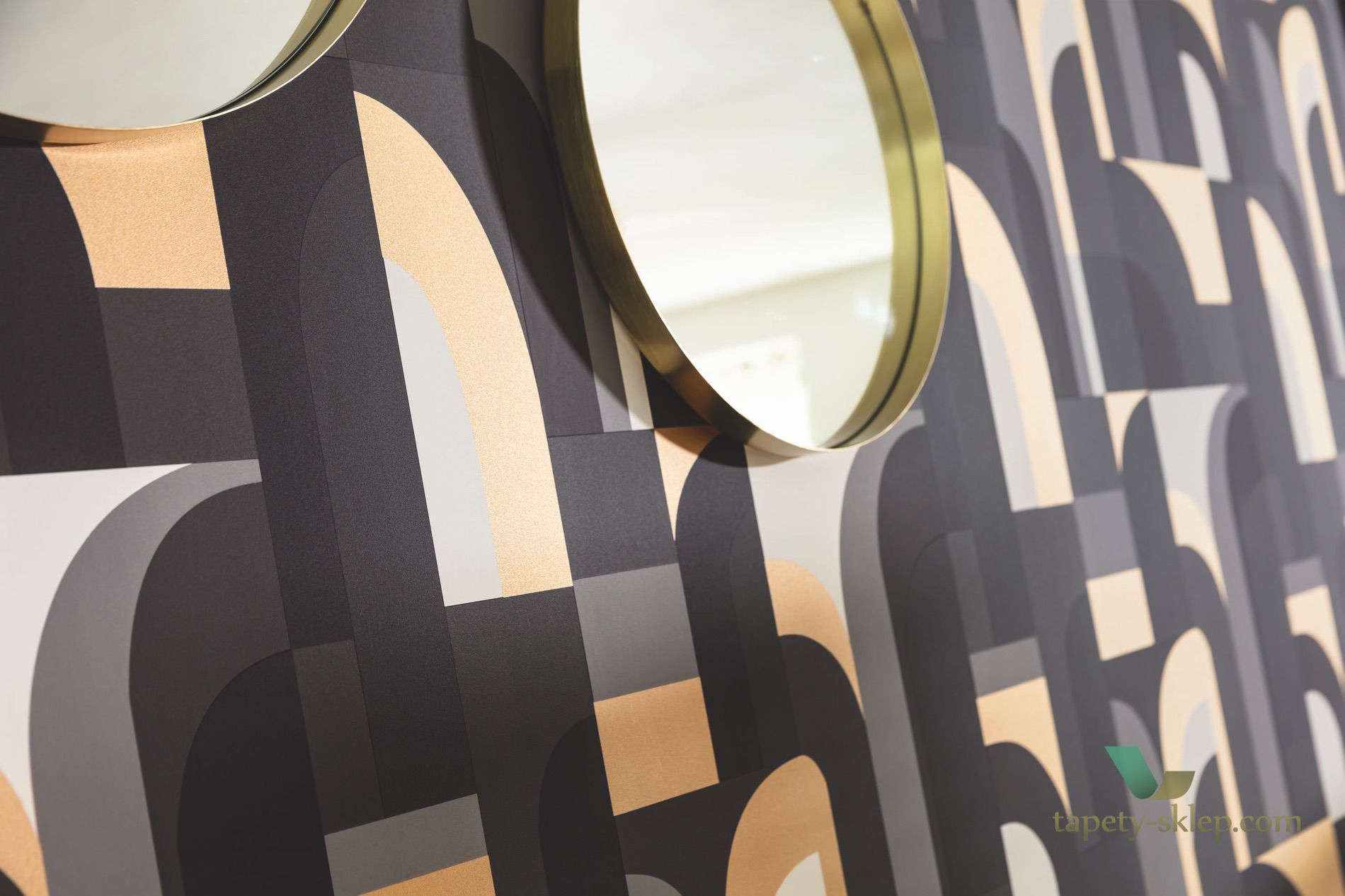 Tapeta geometryczna w stylu Art Deco Caselio LBY 102087026 Doors Labyrinth