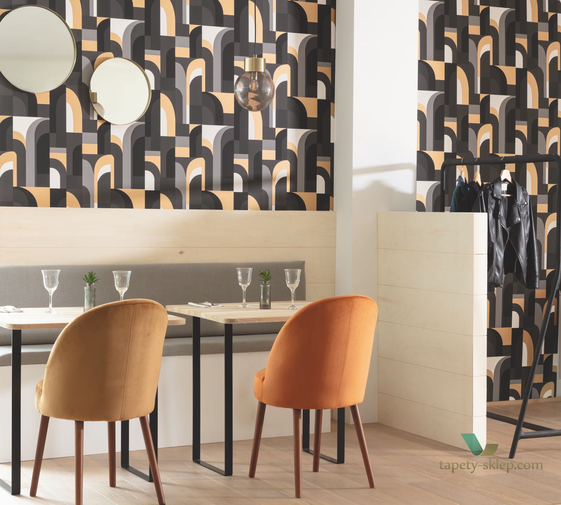 Tapeta geometryczna w stylu Art Deco Caselio LBY 102089021 Doors Labyrinth