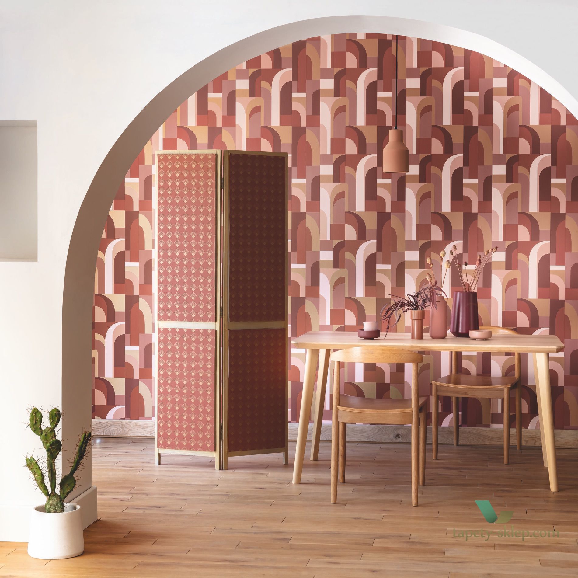 Tapeta geometryczna w stylu Art Deco Caselio LBY 102089021 Doors Labyrinth