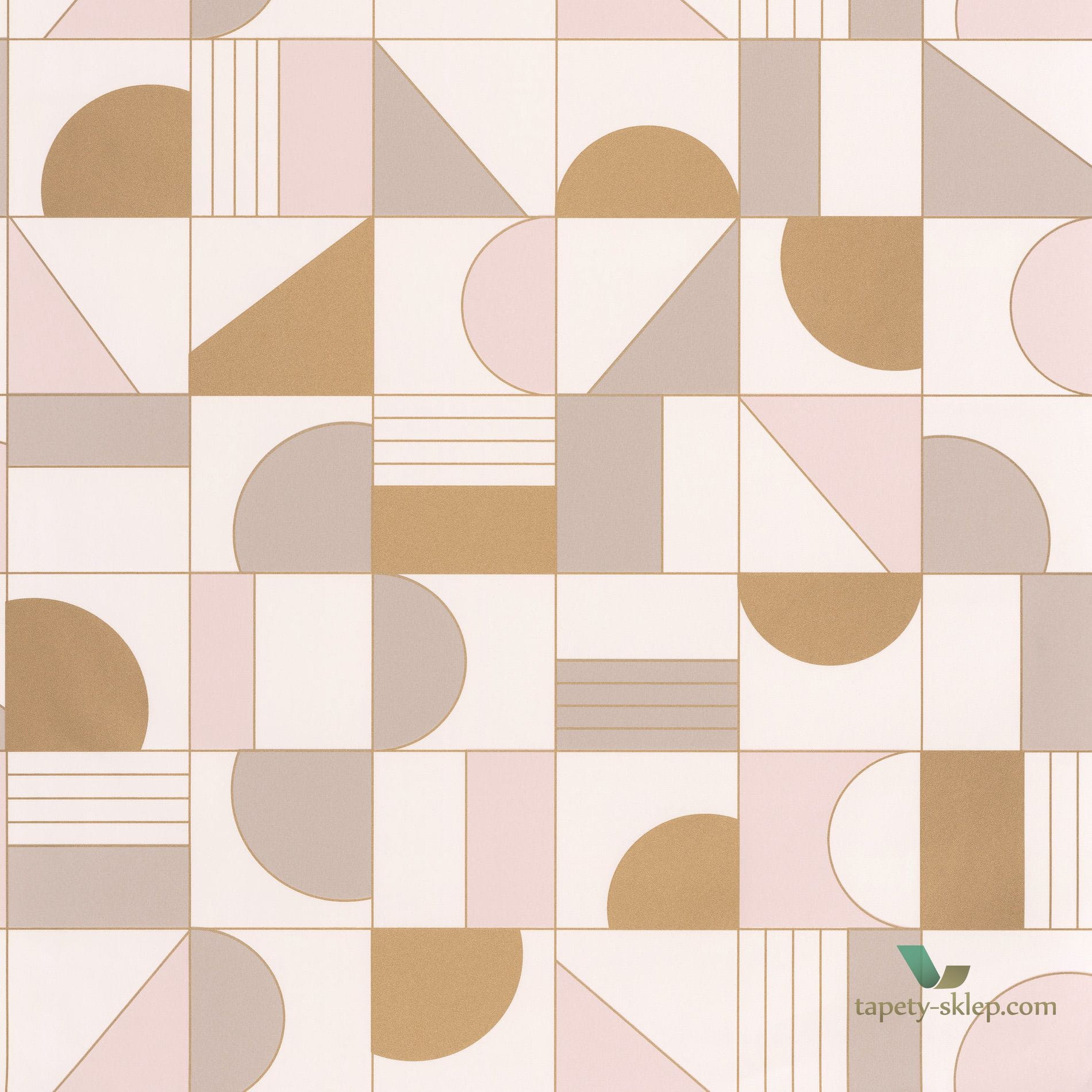 Tapeta geometryczna Art-deco Caselio LBY 102101022 Puzzle Labyrinth
