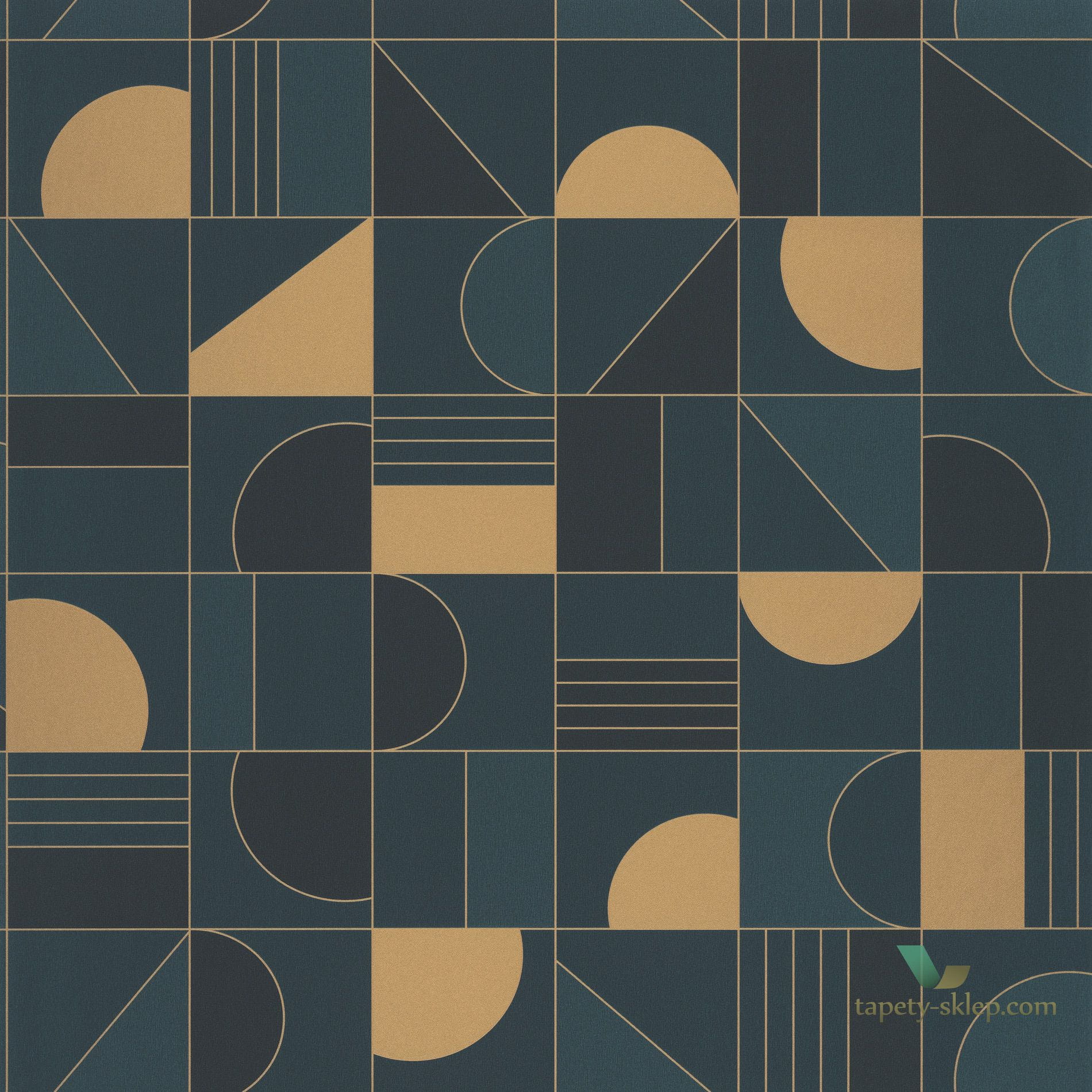 Tapeta geometryczna Art-deco Caselio LBY 102106055 Puzzle Labyrinth