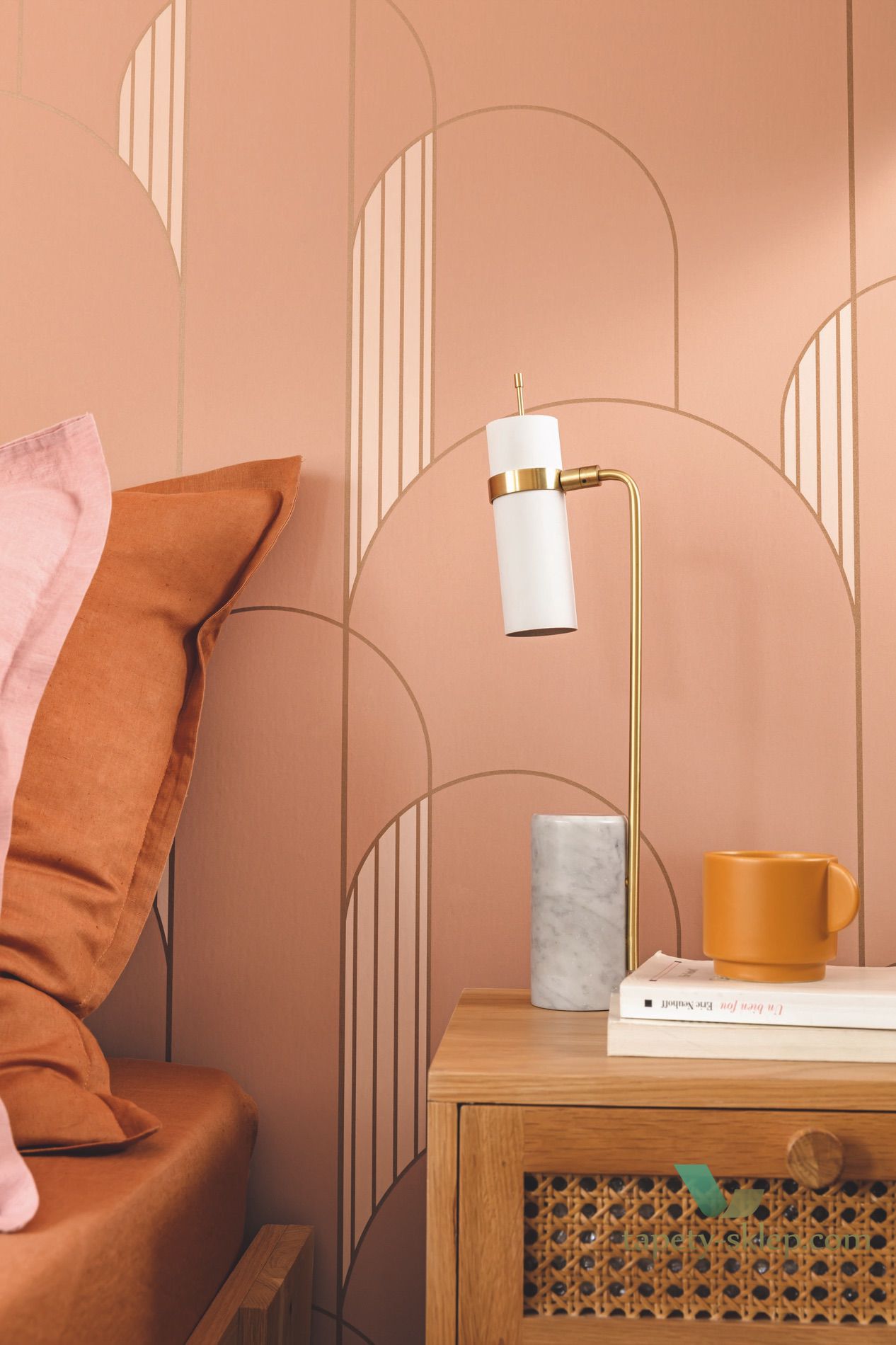 Tapeta łuki art-deco Caselio LBY 102114044 High Wallas Labyrinth