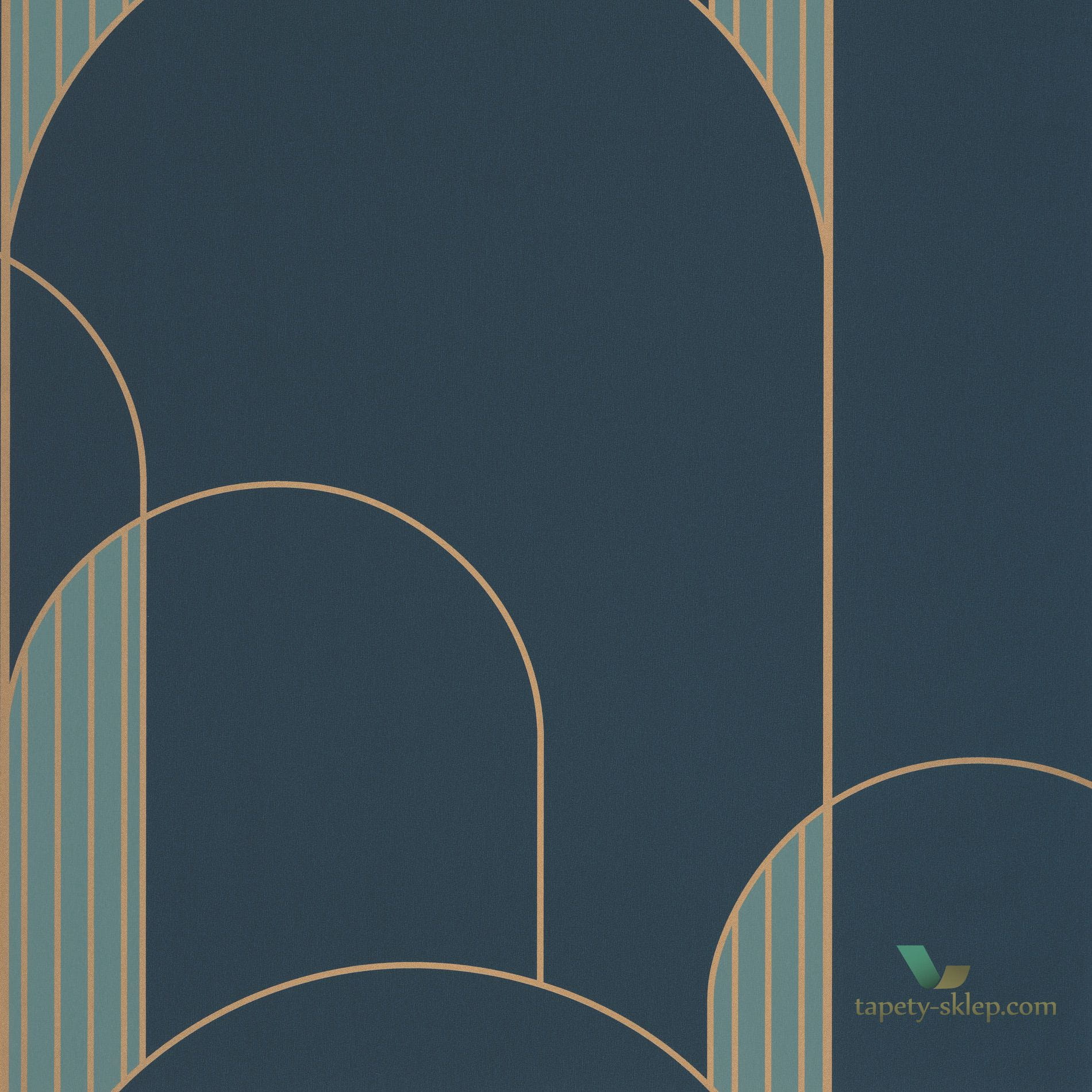 Tapeta łuki art-deco Caselio LBY 102116027 High Wallas Labyrinth