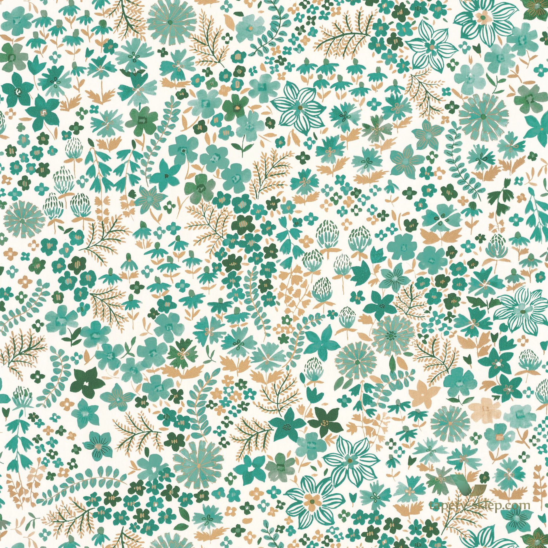 Tapeta z kwietnym wzorem Caselio FLP101867126 June Flower Power