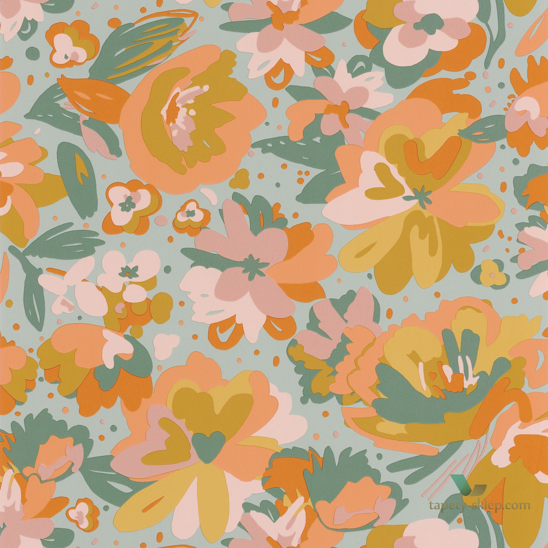 Tapeta z kwiatami Caselio FLP101877023 July Flower Power