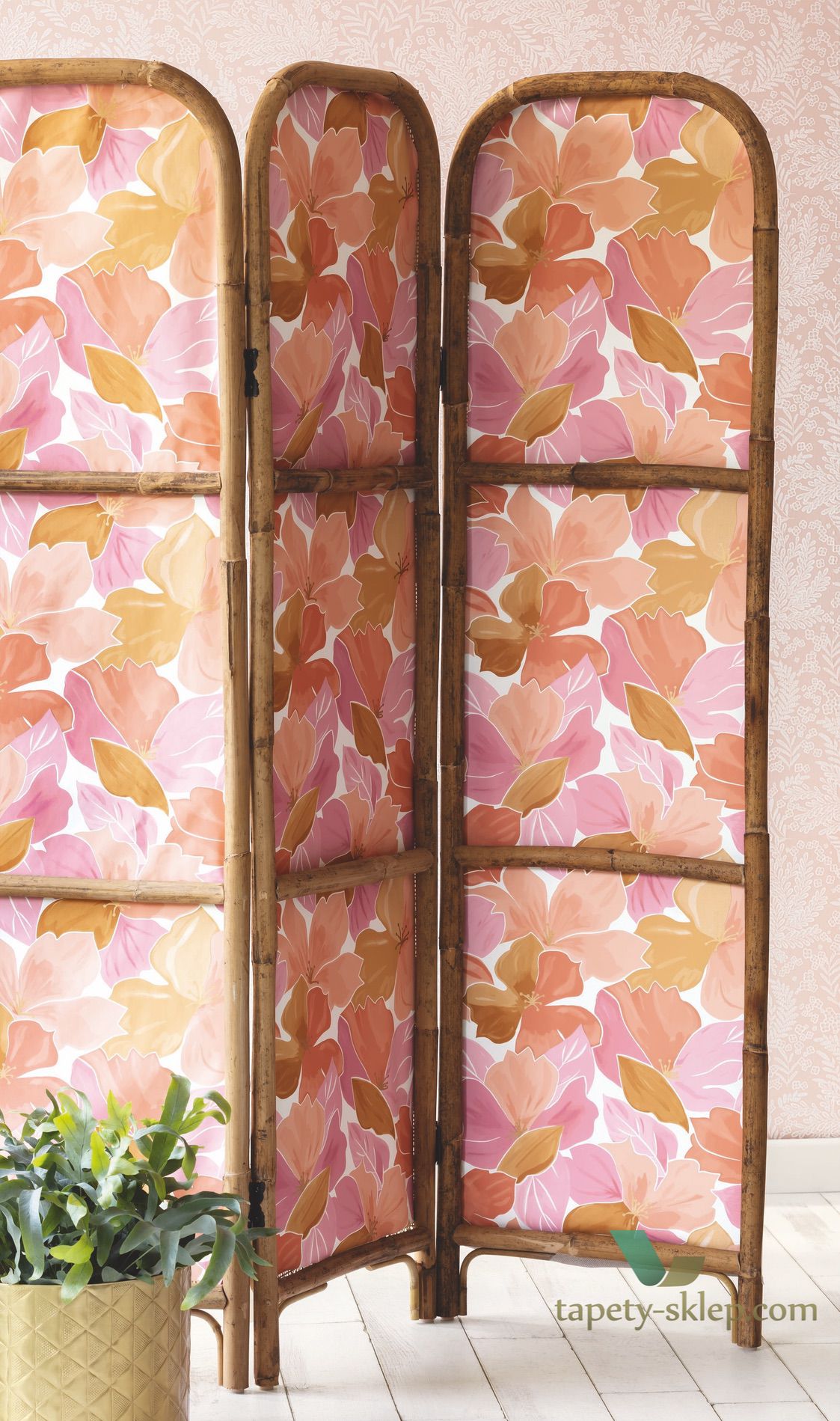 Tapeta w kwiaty retro Caselio FLP101887124 August Flower Power