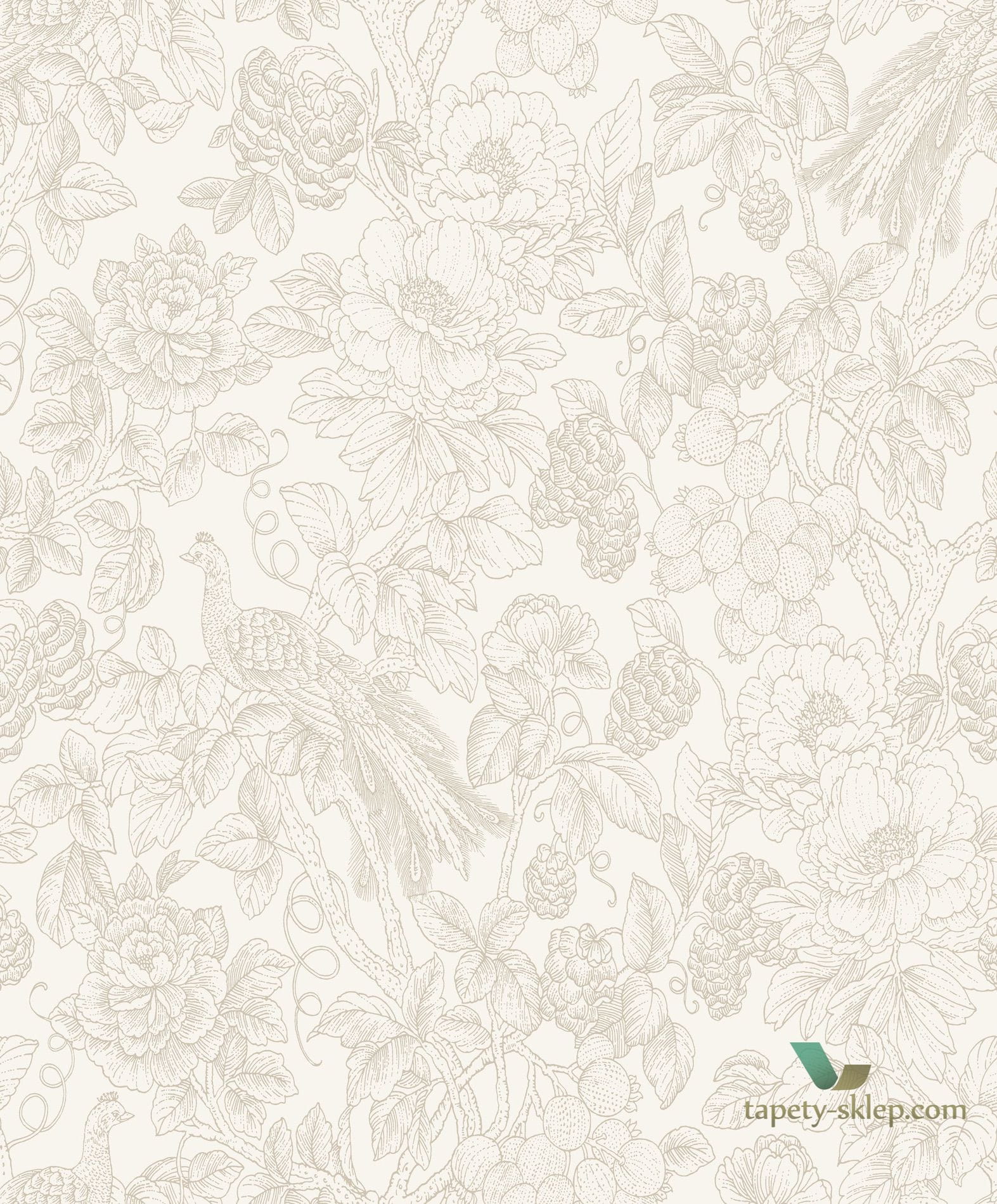 Tapeta botaniczna Casadeco DELY 85361274 Feather Delicacy
