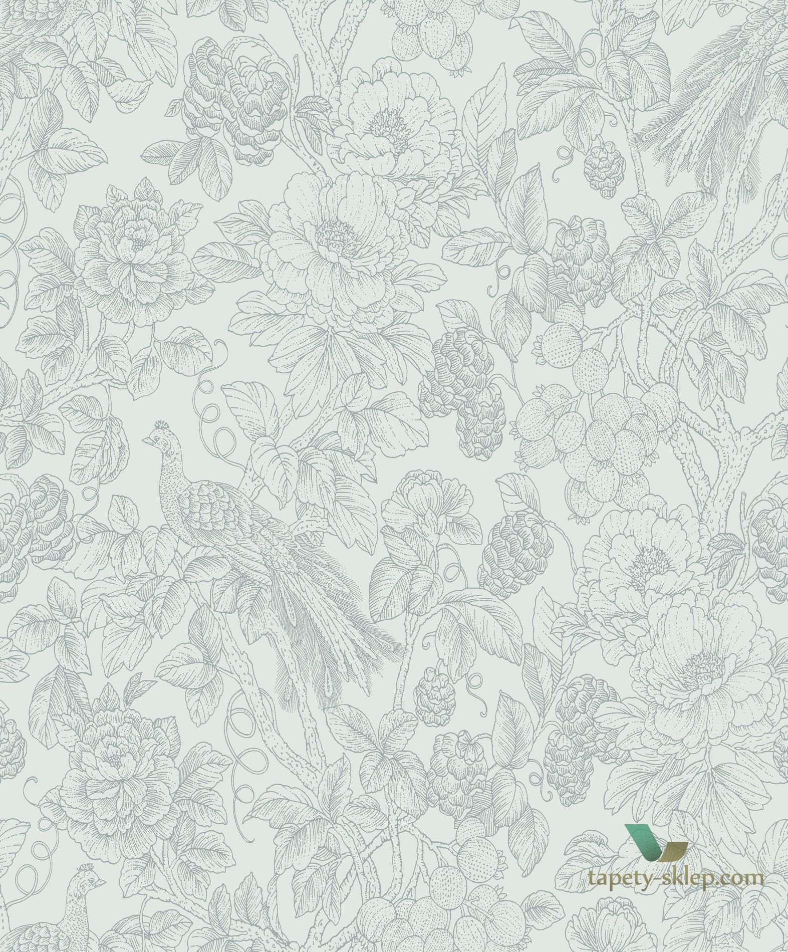 Tapeta botaniczna Casadeco DELY 85366151 Feather Delicacy
