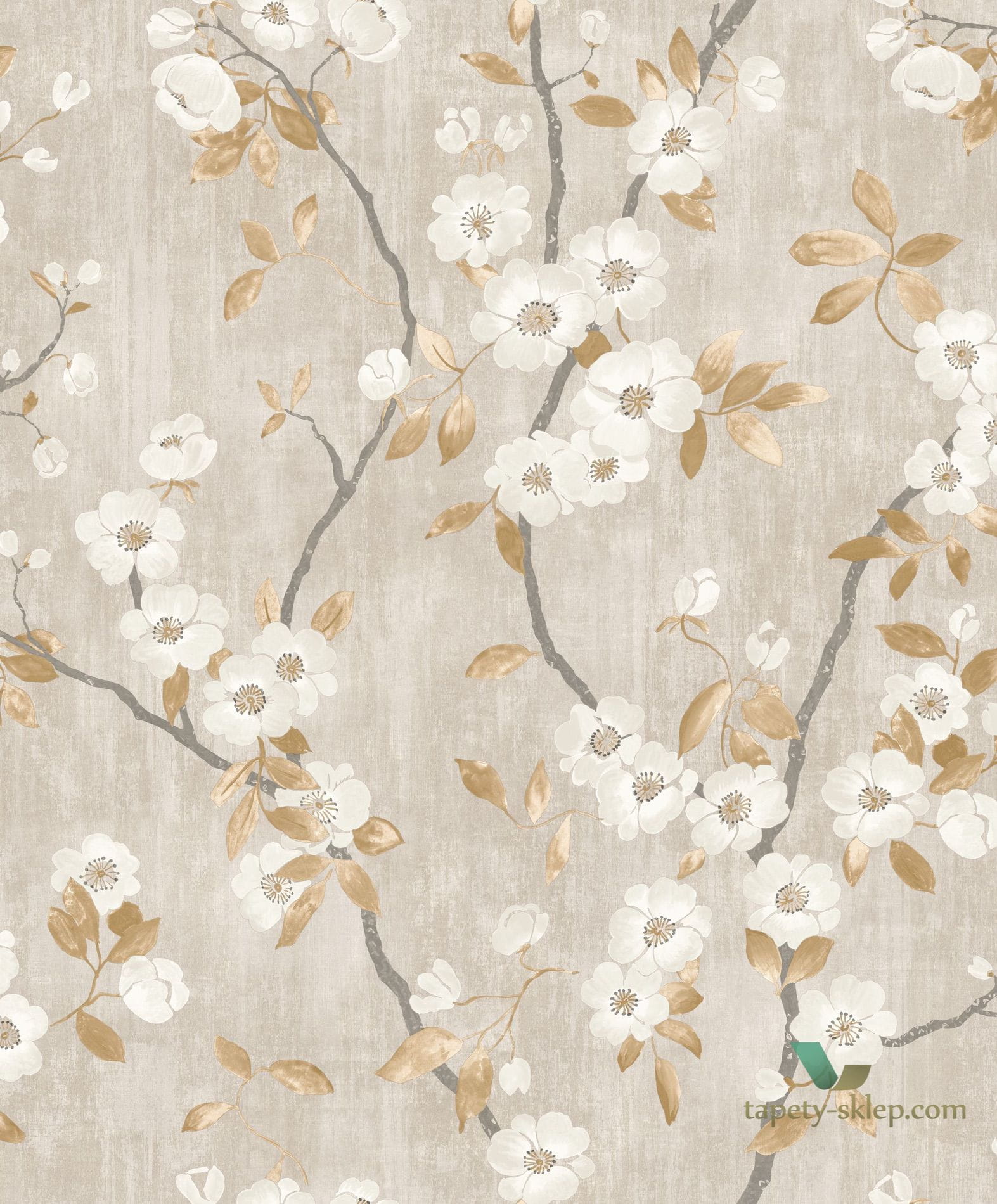 Tapeta w kwiatki Casadeco DELY 85392327 Spring Flower Delicacy