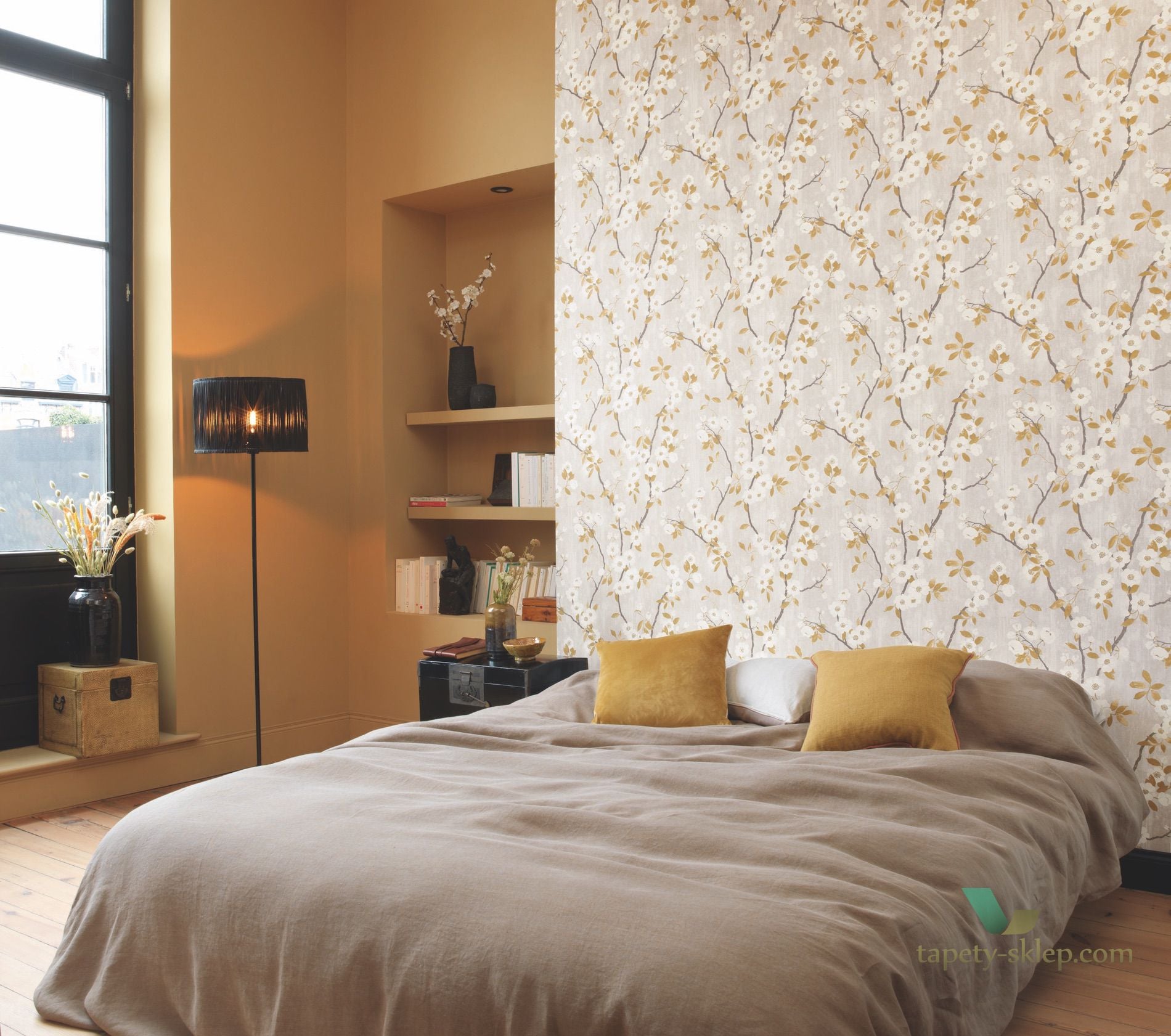 Tapeta w kwiatki Casadeco DELY 85399171 Spring Flower Delicacy