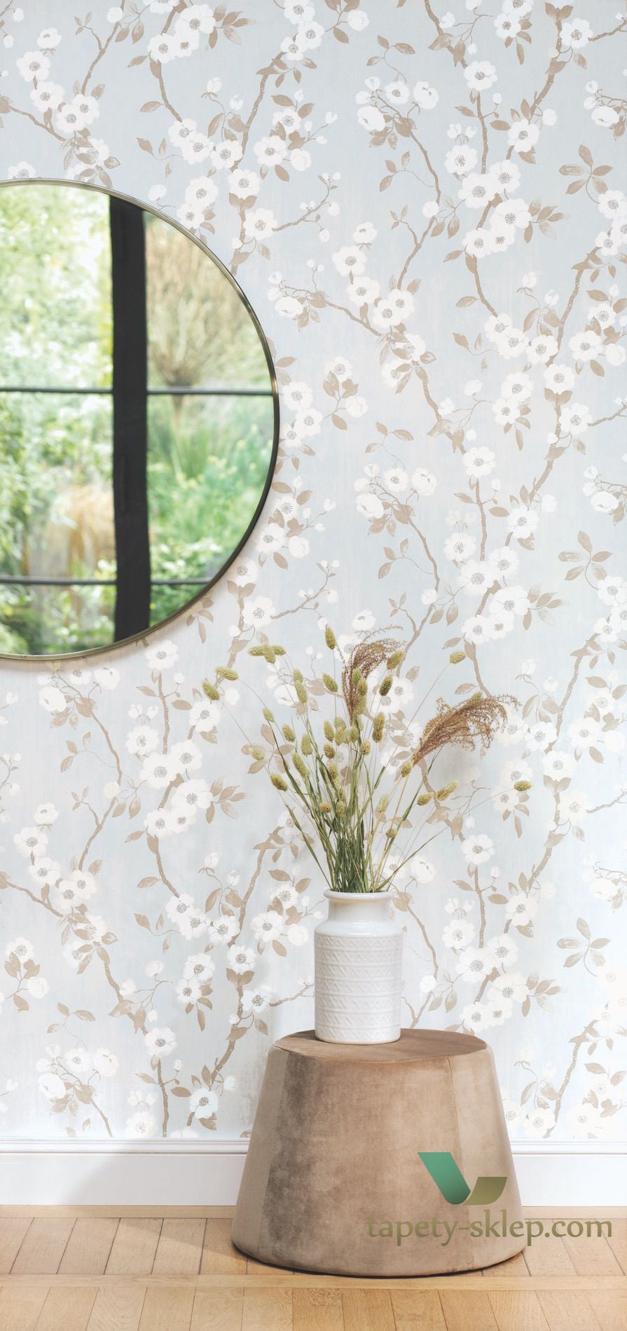 Tapeta w kwiatki Casadeco DELY 85399171 Spring Flower Delicacy