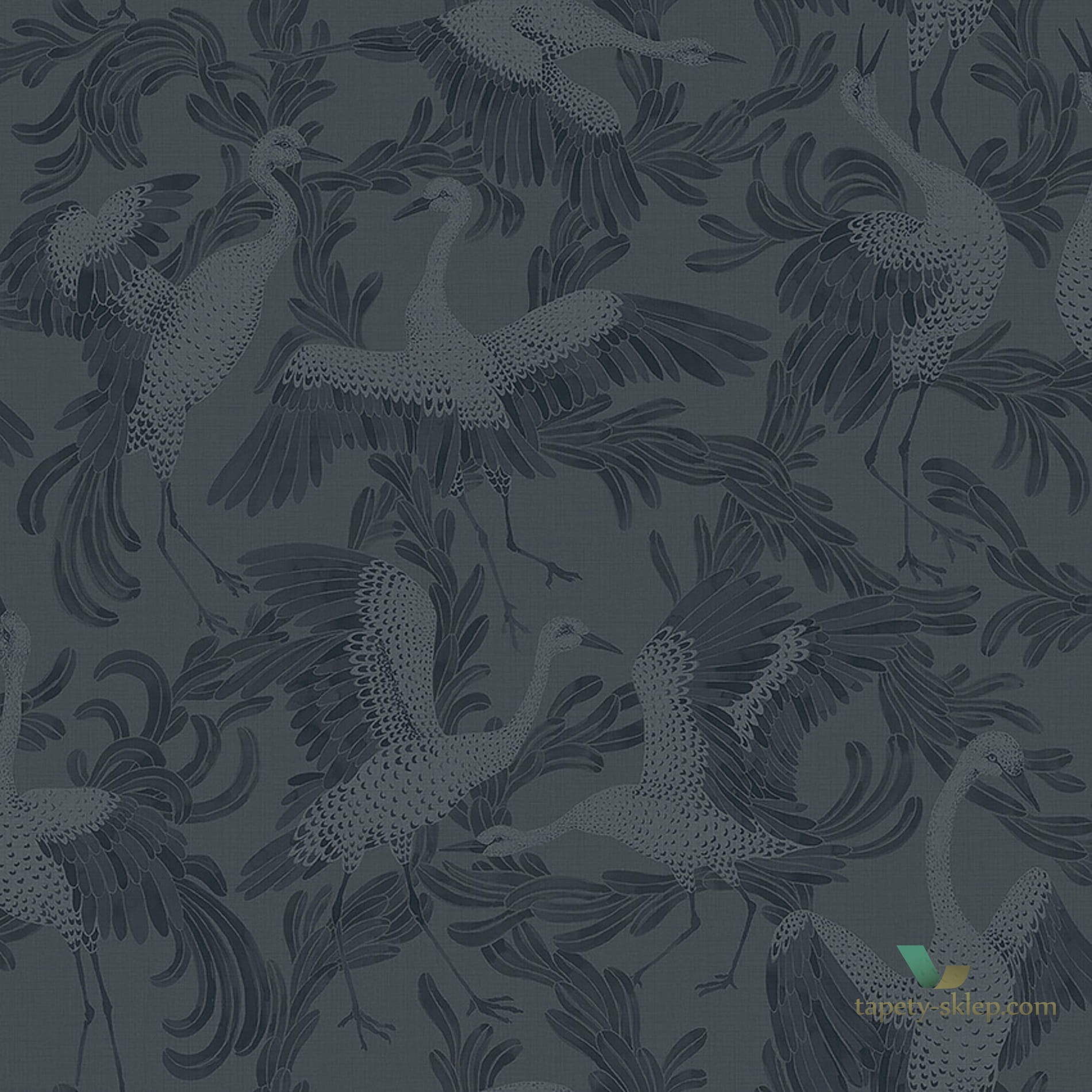 Tapeta Żurawie Boras 3128 Dancing Crane Eastern Simplicity