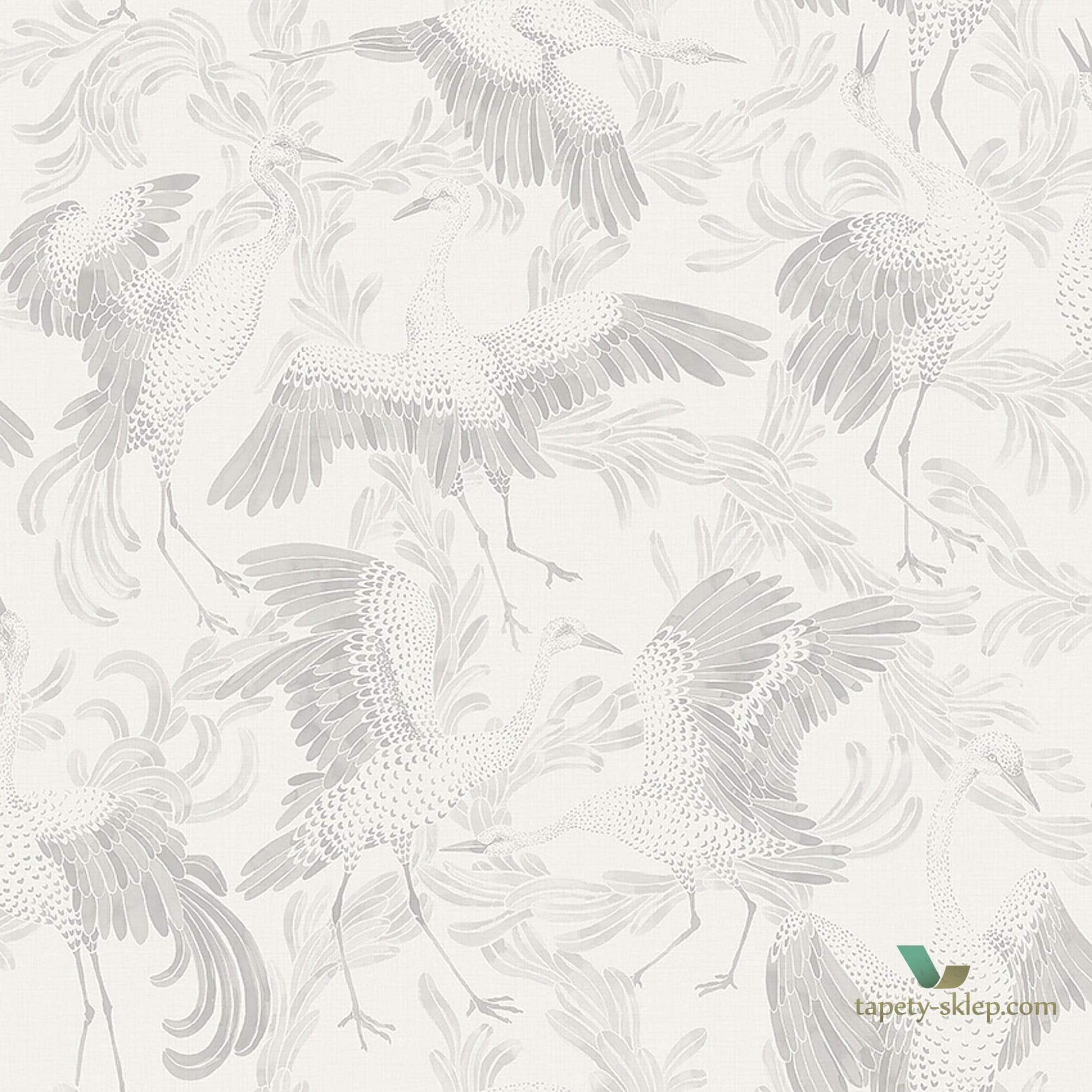 Tapeta Żurawie Boras 3130 Dancing Crane Eastern Simplicity