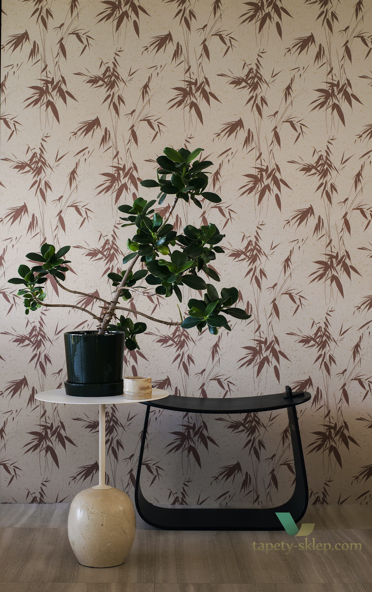 Tapeta Boras 3113 Ink Bamboo Eastern Simplicityo