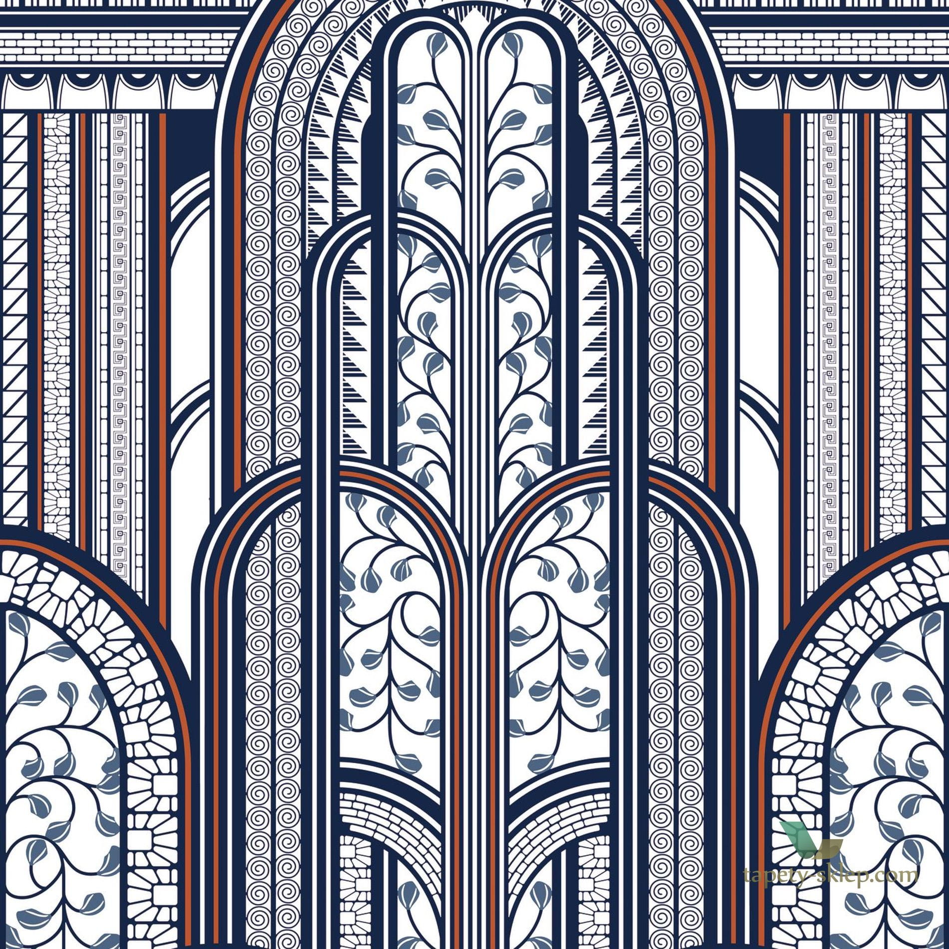 Mural w stylu Art Deco Casadeco MNCT85876543 Paravent 1930