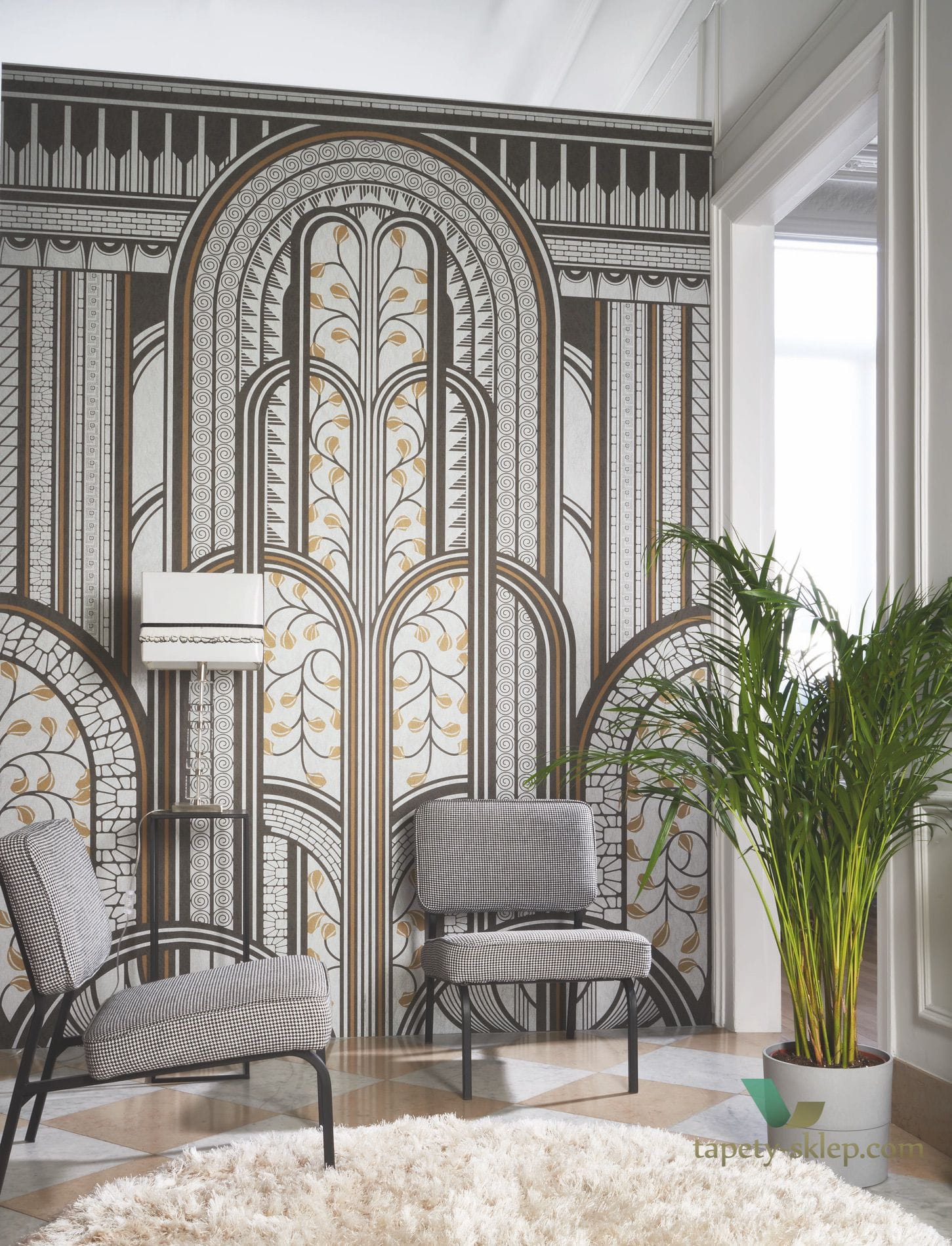 Mural w stylu Art Deco Casadeco MNCT85876543 Paravent 1930