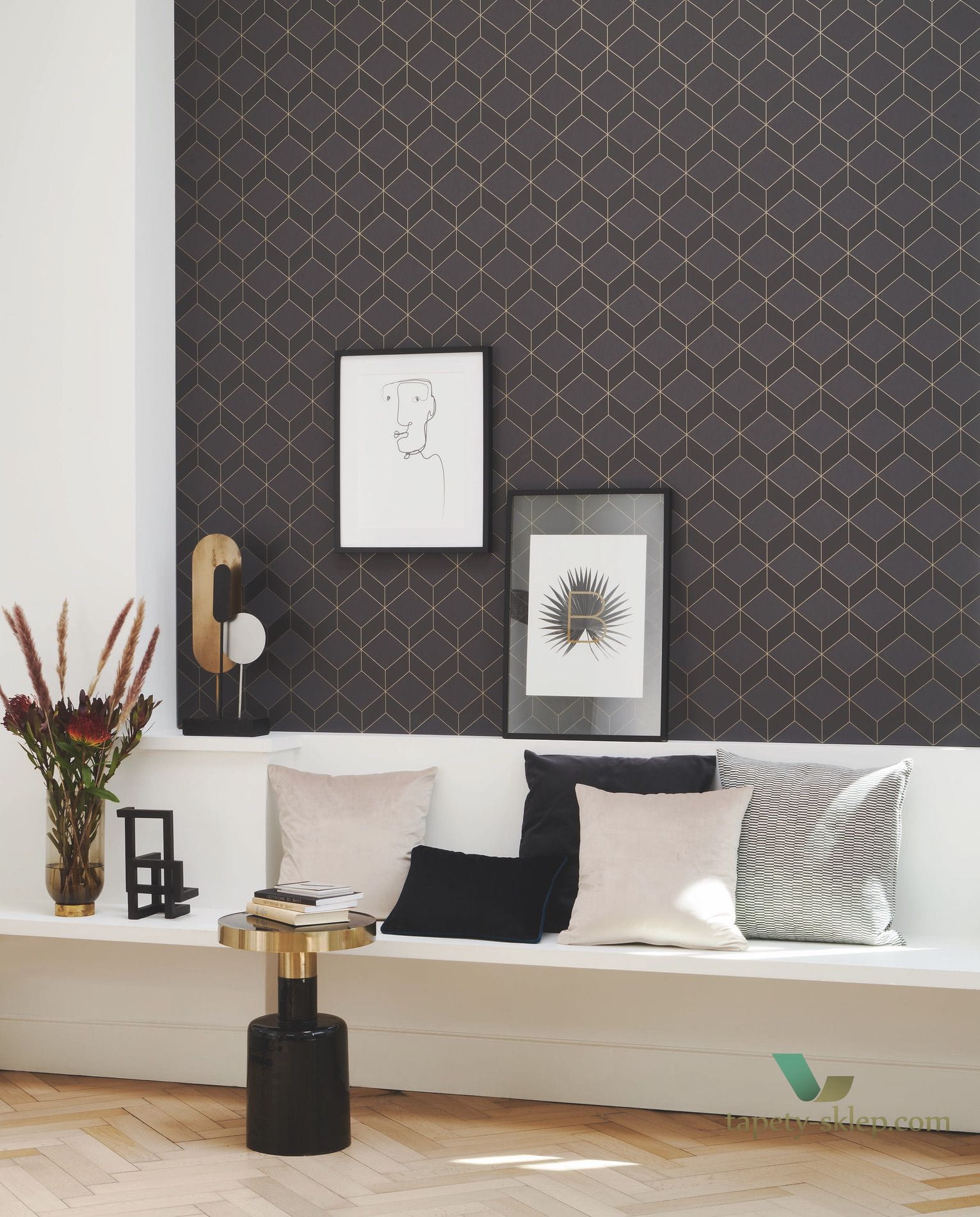 Tapeta geometryczna 3D Casadeco MNCT 85686337 Metro 1930