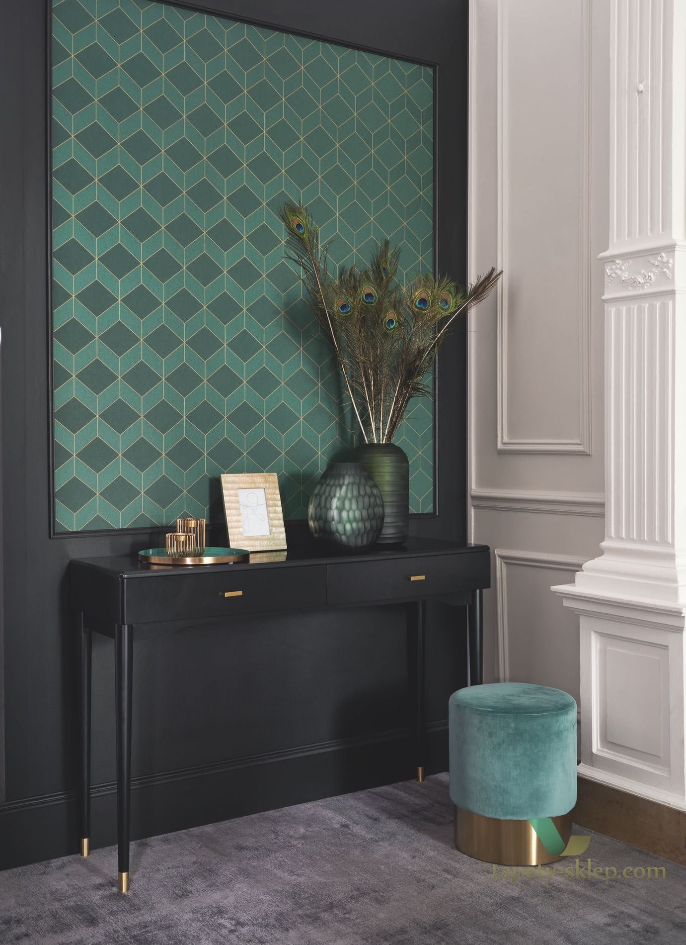Tapeta geometryczna 3D Casadeco MNCT 85687517 Metro 1930