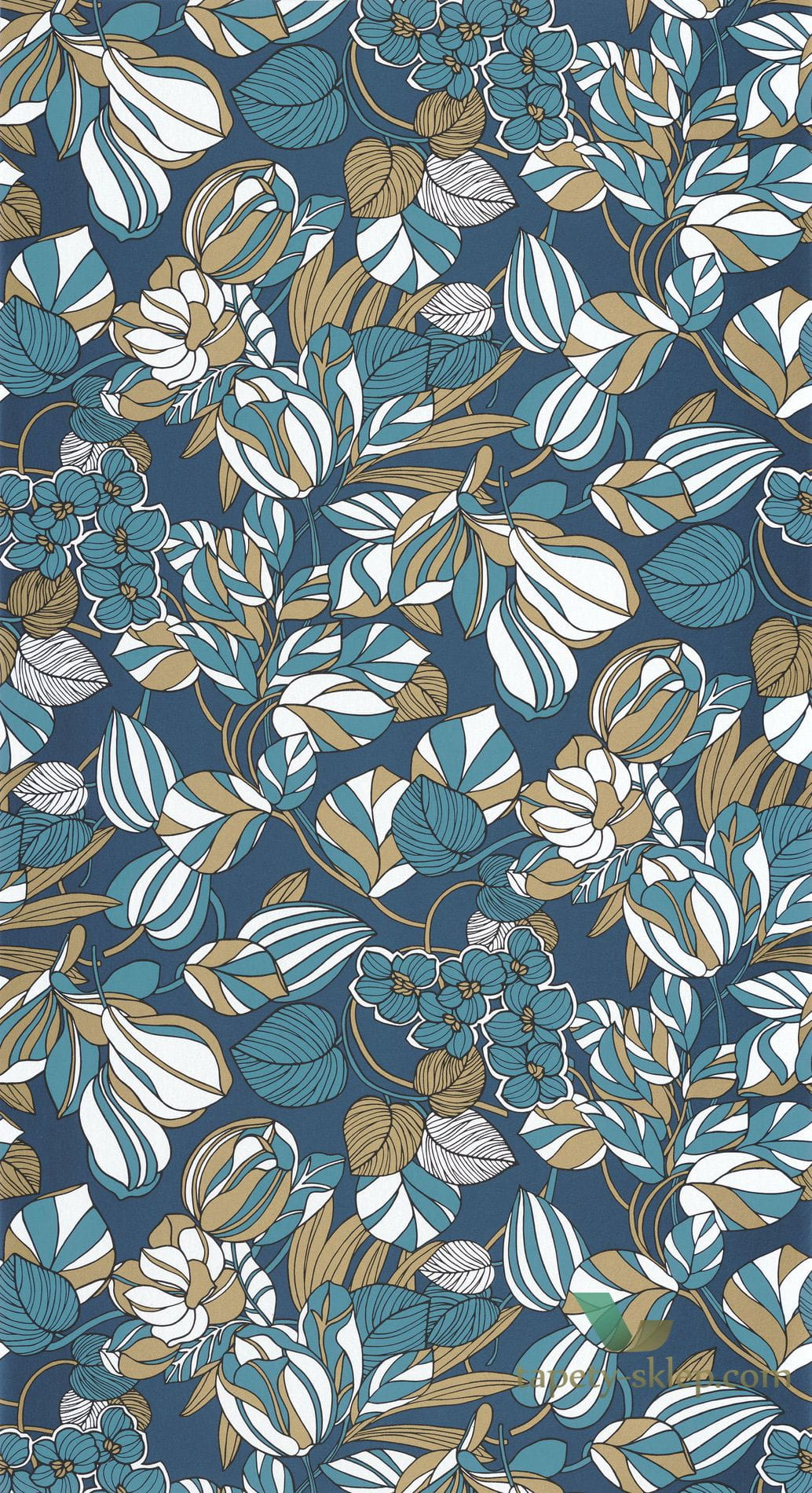 Tapeta roślinna Casadeco MNCT 85716306 Tulipe 1930