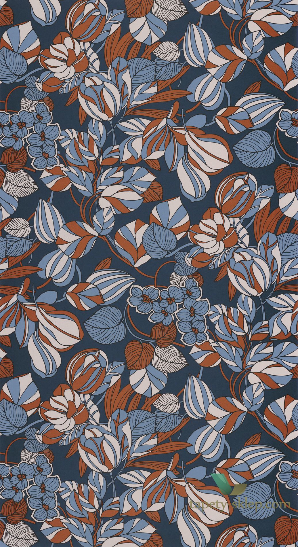 Tapeta roślinna Casadeco MNCT 85716414 Tulipe 1930