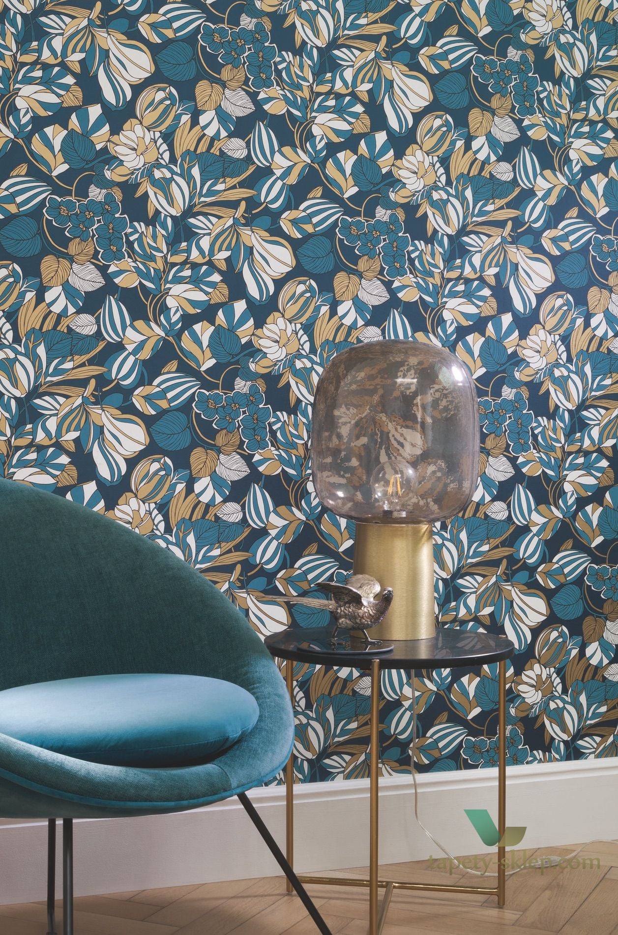Tapeta roślinna Casadeco MNCT 85716414 Tulipe 1930