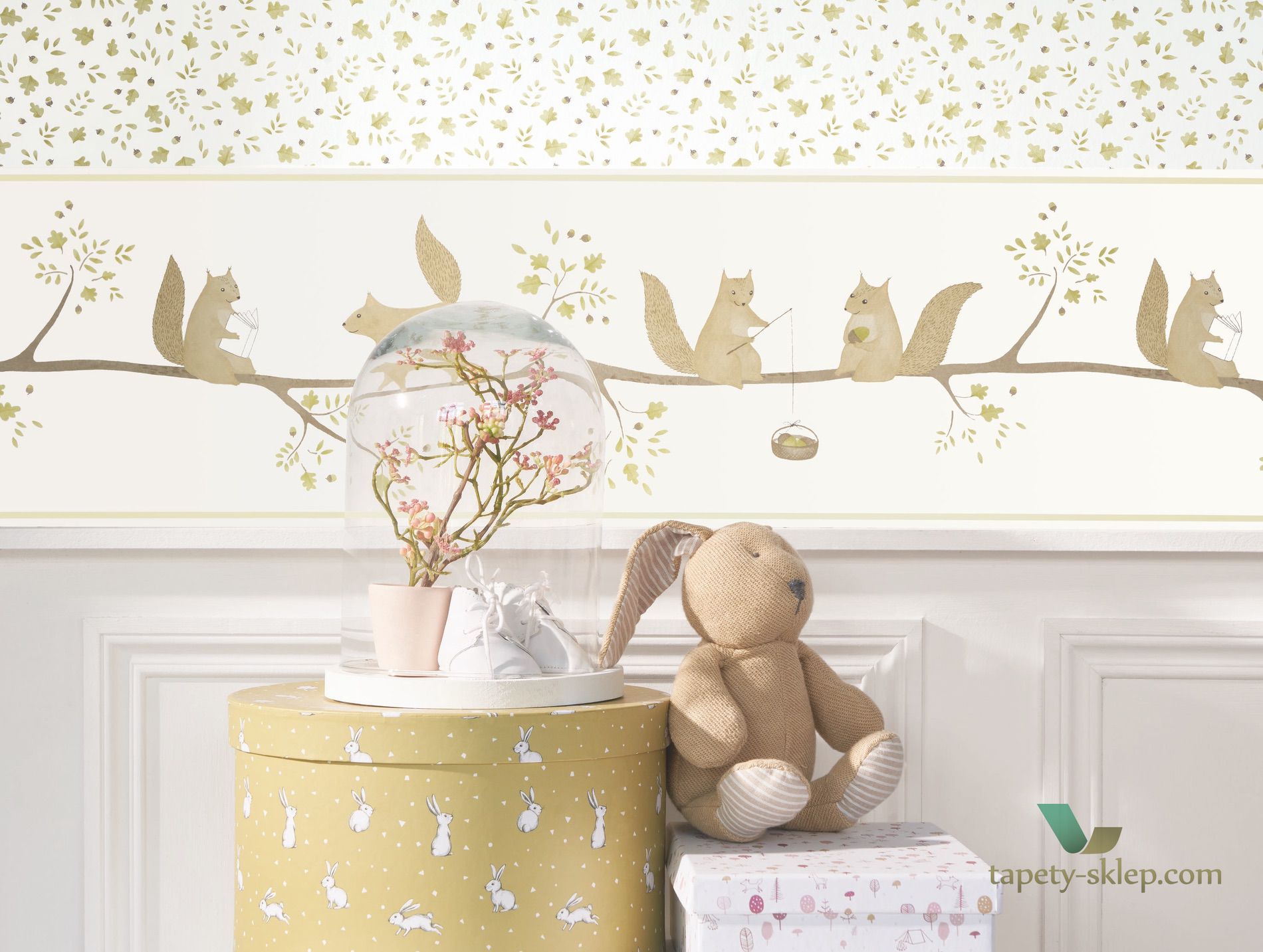 Border Casadeco RONI85621064 Oscar Rose & Nino