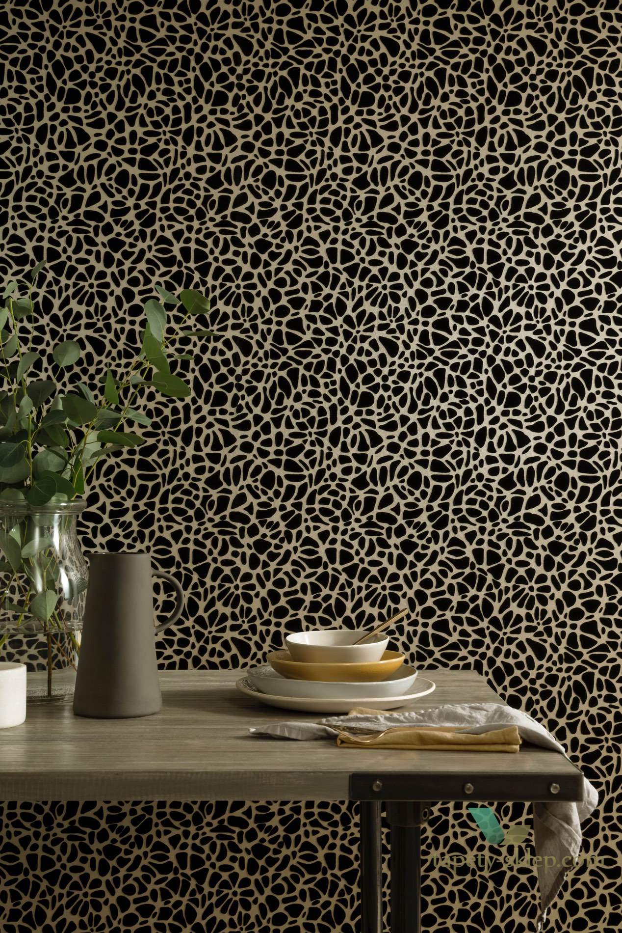 Tapeta 1838 Wallcoverings 1804-121-01 Pebble Jet Aurora