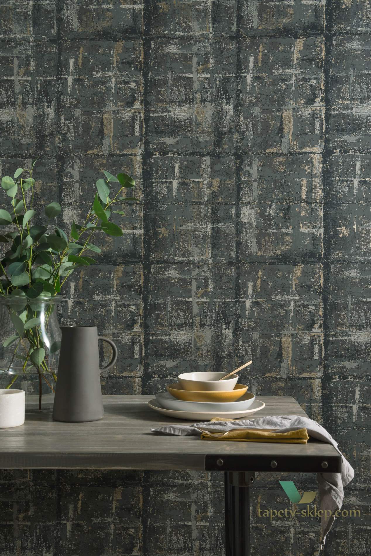 Tapeta 1838 Wallcoverings 1804-120-01 Patina Jet Aurora