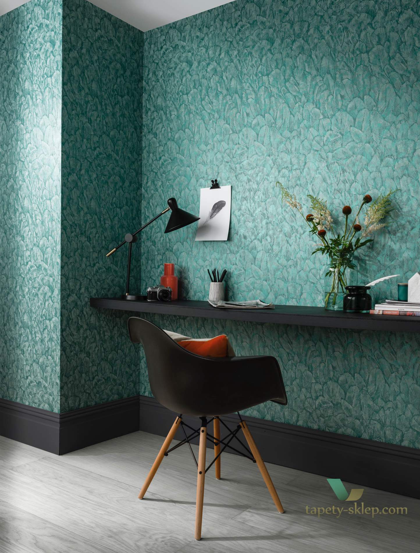 Tapeta 1838 Wallcoverings 1804-119-03 Tranquil Seafoam Aurora
