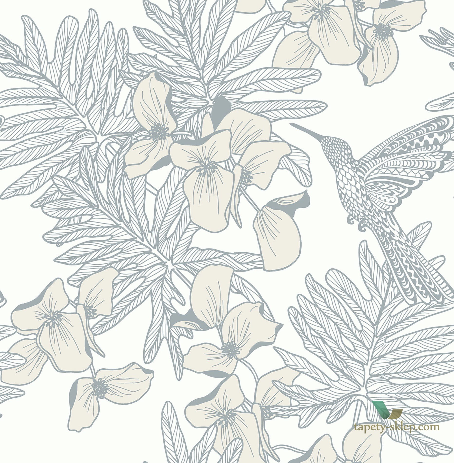 Tapeta 1838 Wallcoverings 1804-117-05 Hummingbird Mist Aurora