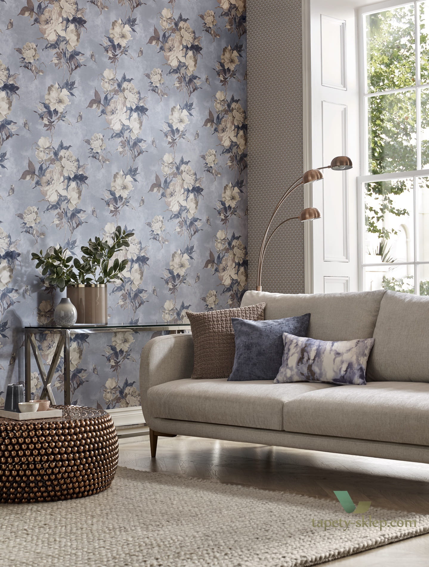 Tapeta 1838 Wallcoverings 1703-108-05 Madama Butterfly Camellia