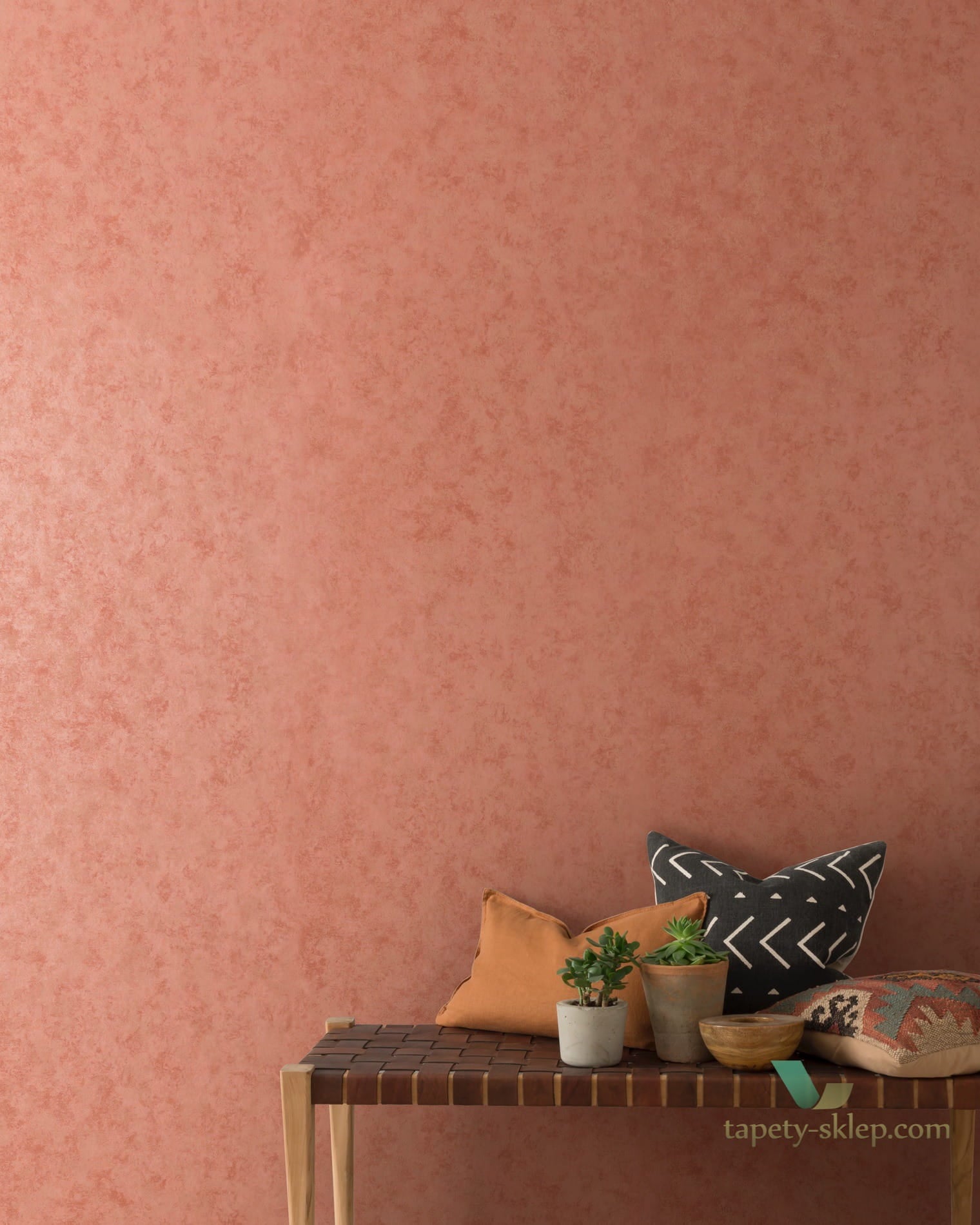 Tapeta 1838 Wallcoverings 1602-107-09 Fenton Red Clay Capri